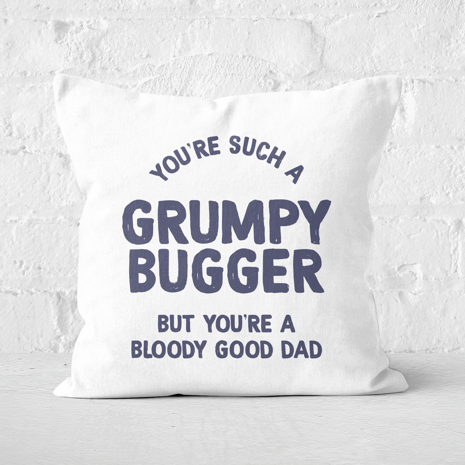 You're Such A Grumpy Bugger Square Cushion - 40x40cm - Soft Touch