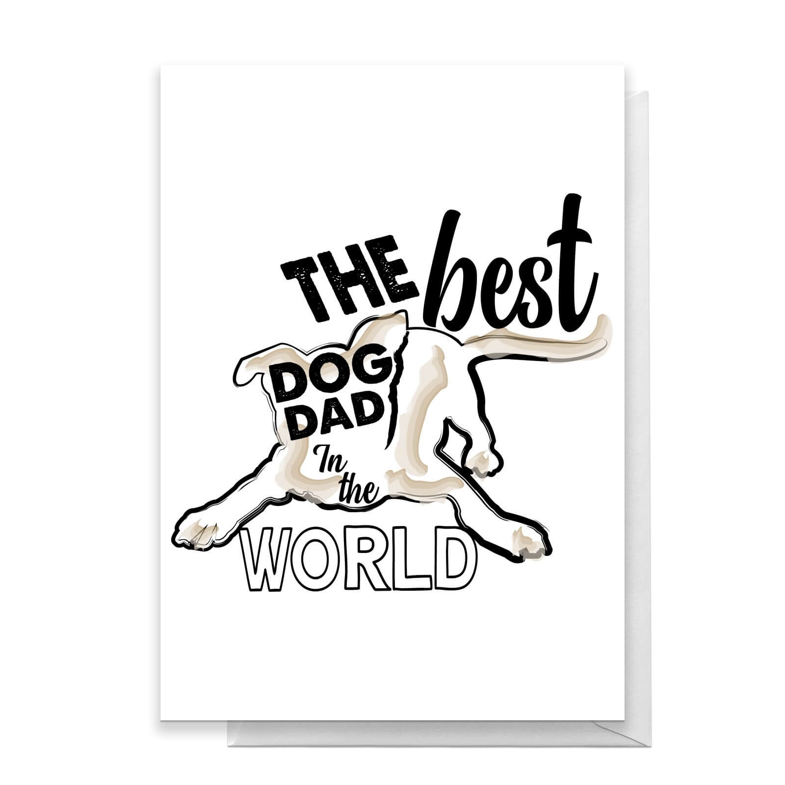 The Best Dog Dad Greetings Card - Large Card