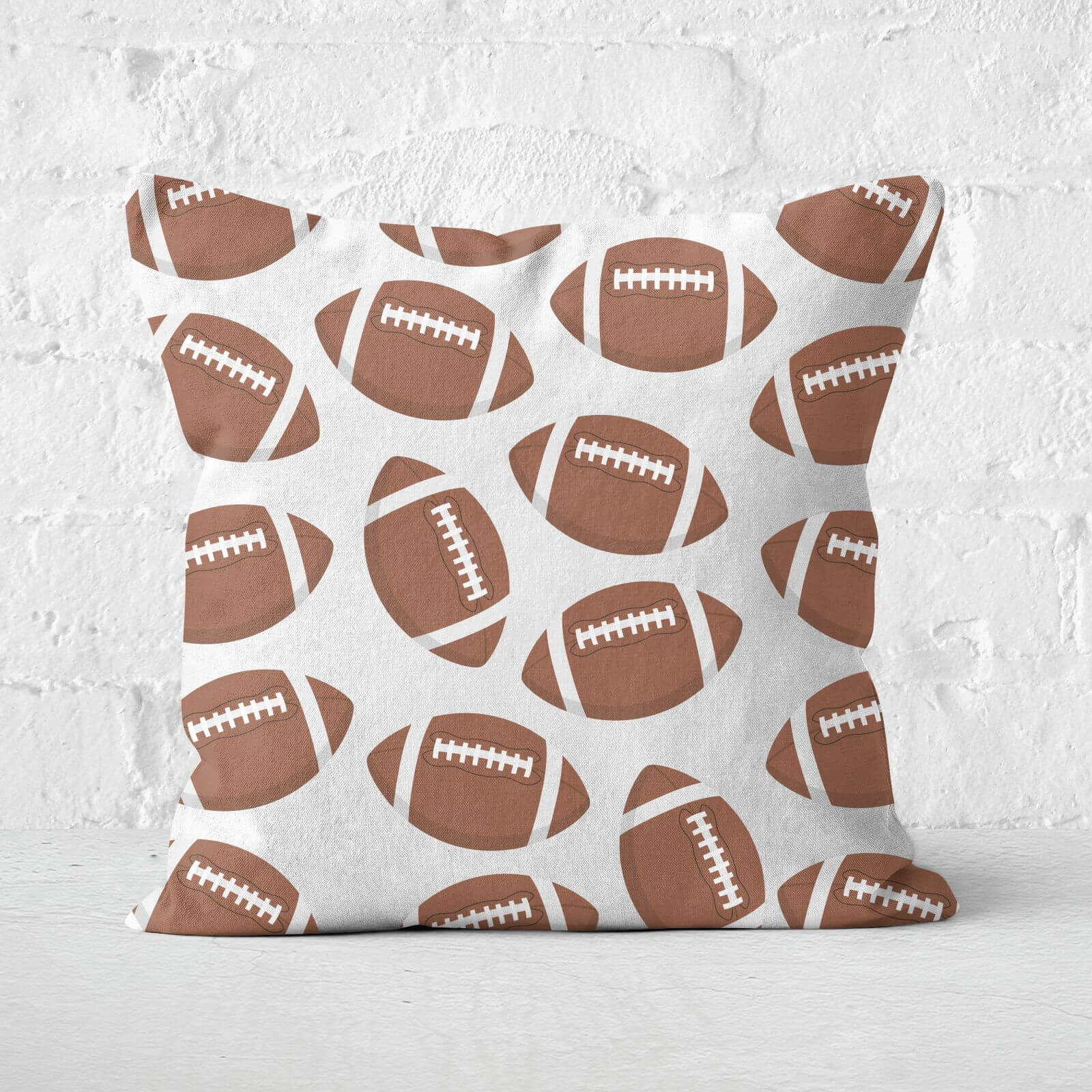 Rugby Square Cushion - 60x60cm - Soft Touch