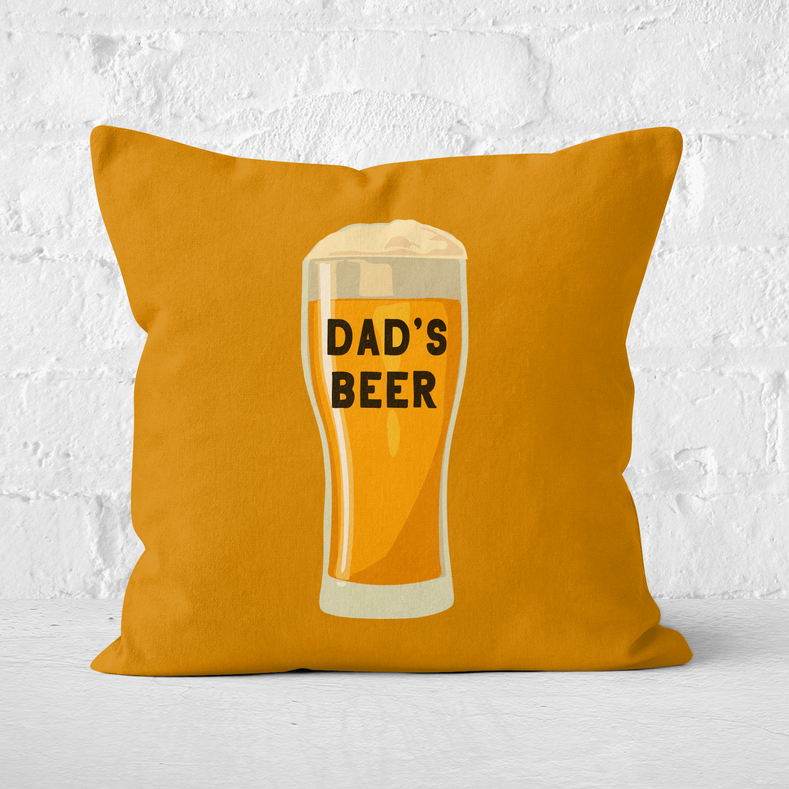 Dad's Beer Square Cushion - 60x60cm - Soft Touch