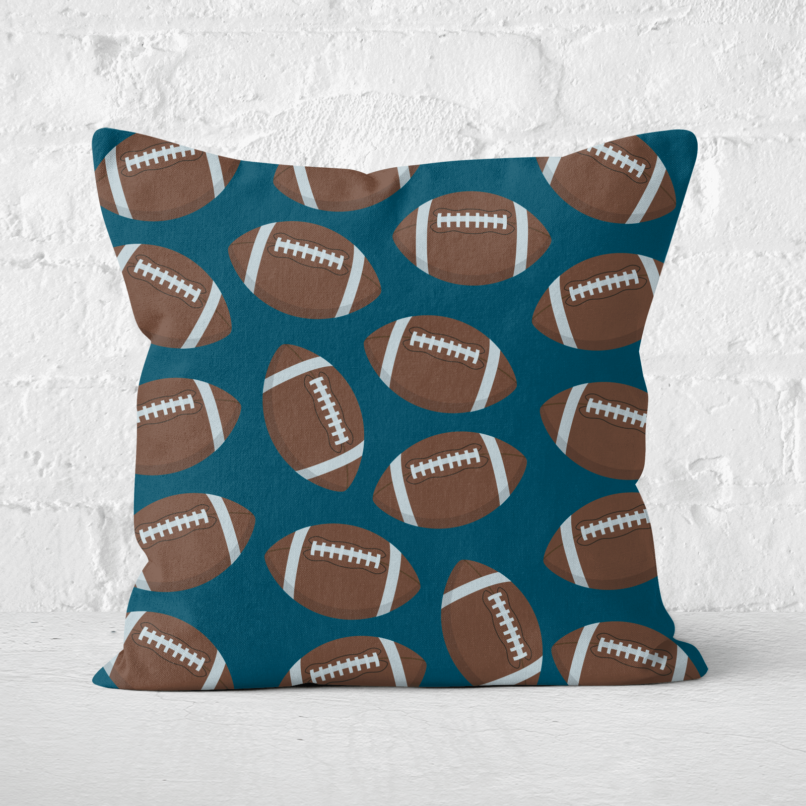 Rugby Square Cushion - 60x60cm - Soft Touch
