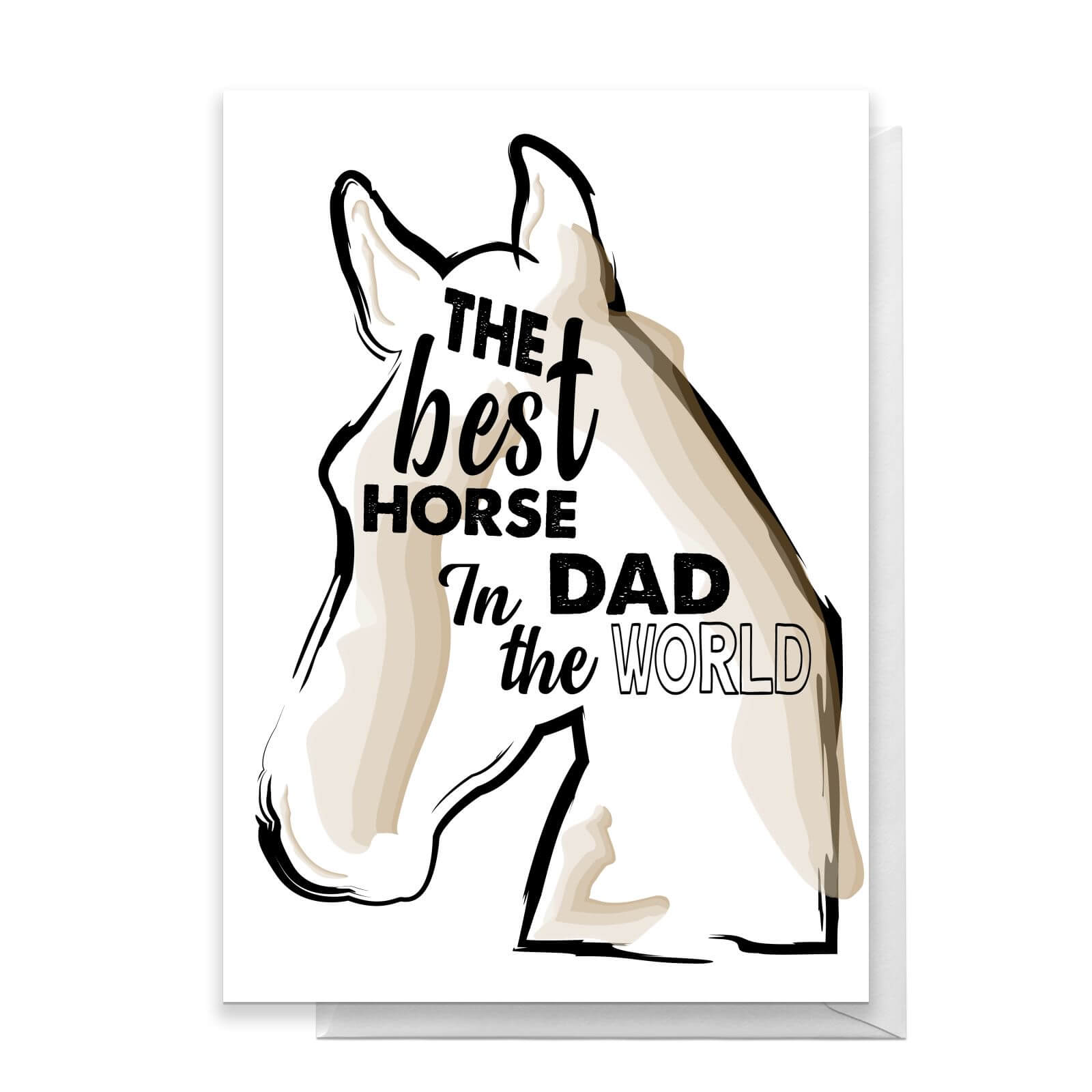 The Best Horse Dad Greetings Card - Large Card