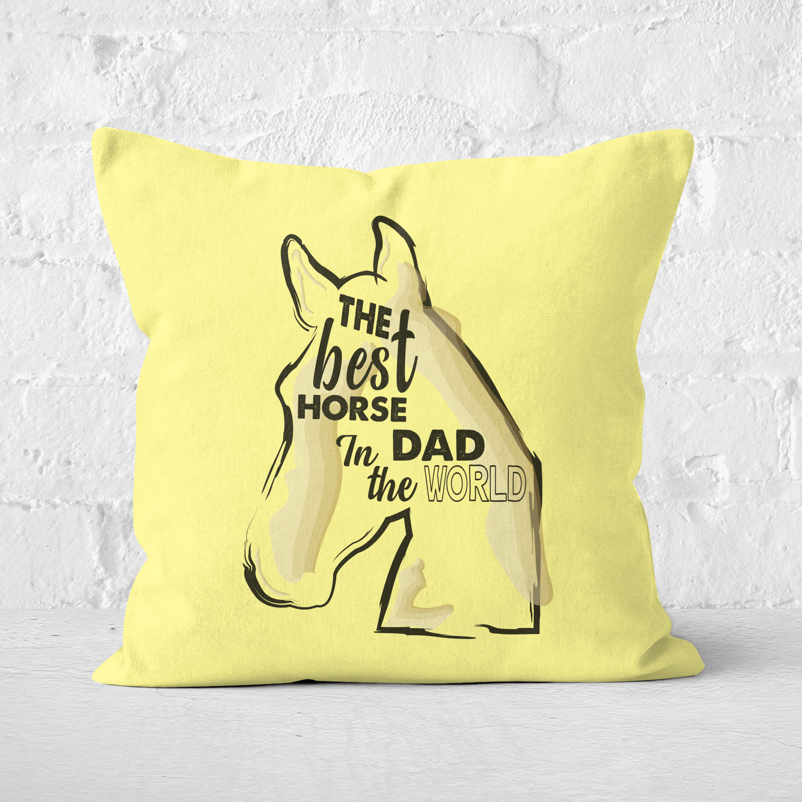 Horse Dad Square Cushion - 60x60cm - Soft Touch