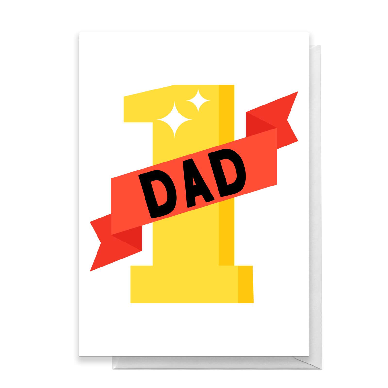 Number 1 Dad Greetings Card - Large Card