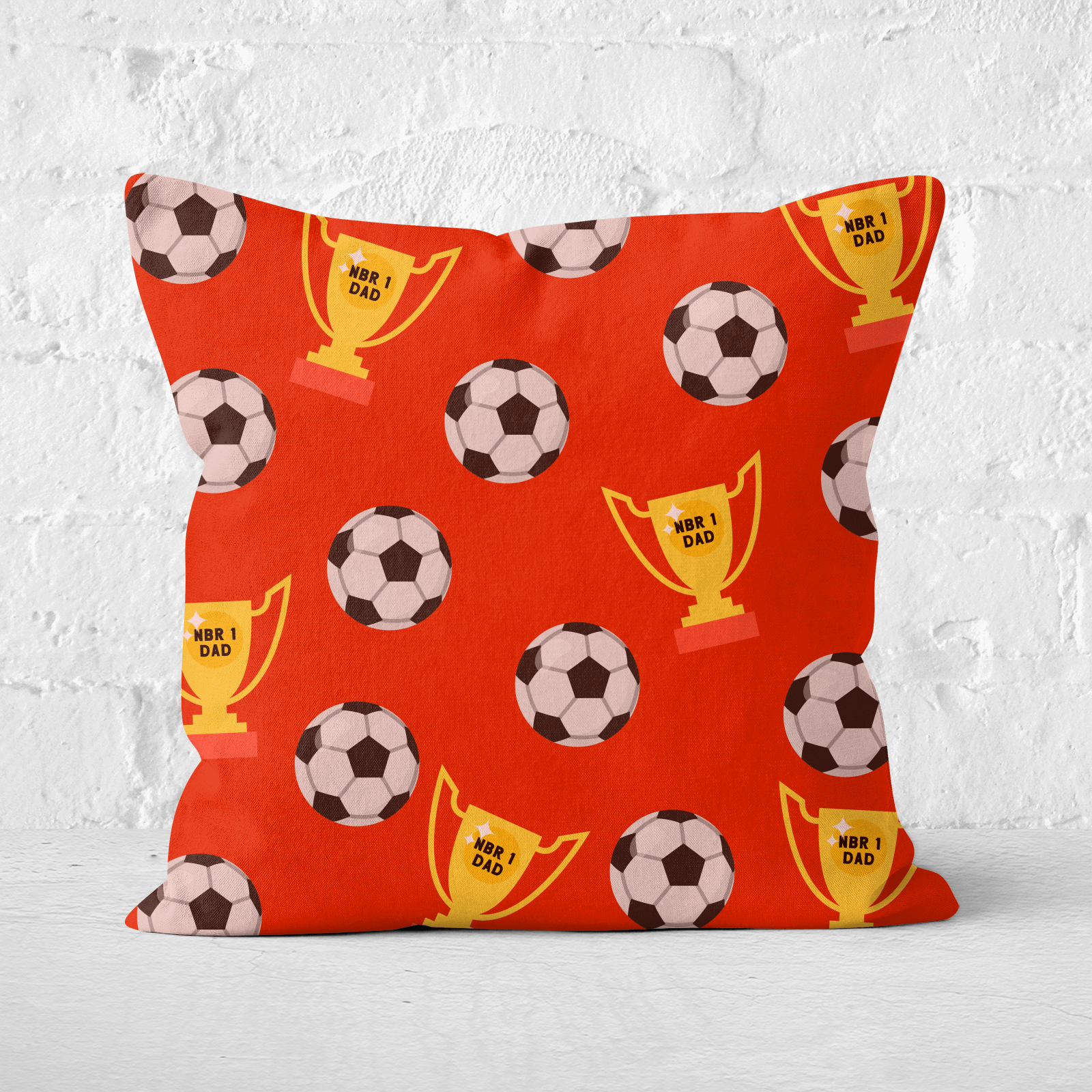 Football Dad Square Cushion - 60x60cm - Soft Touch