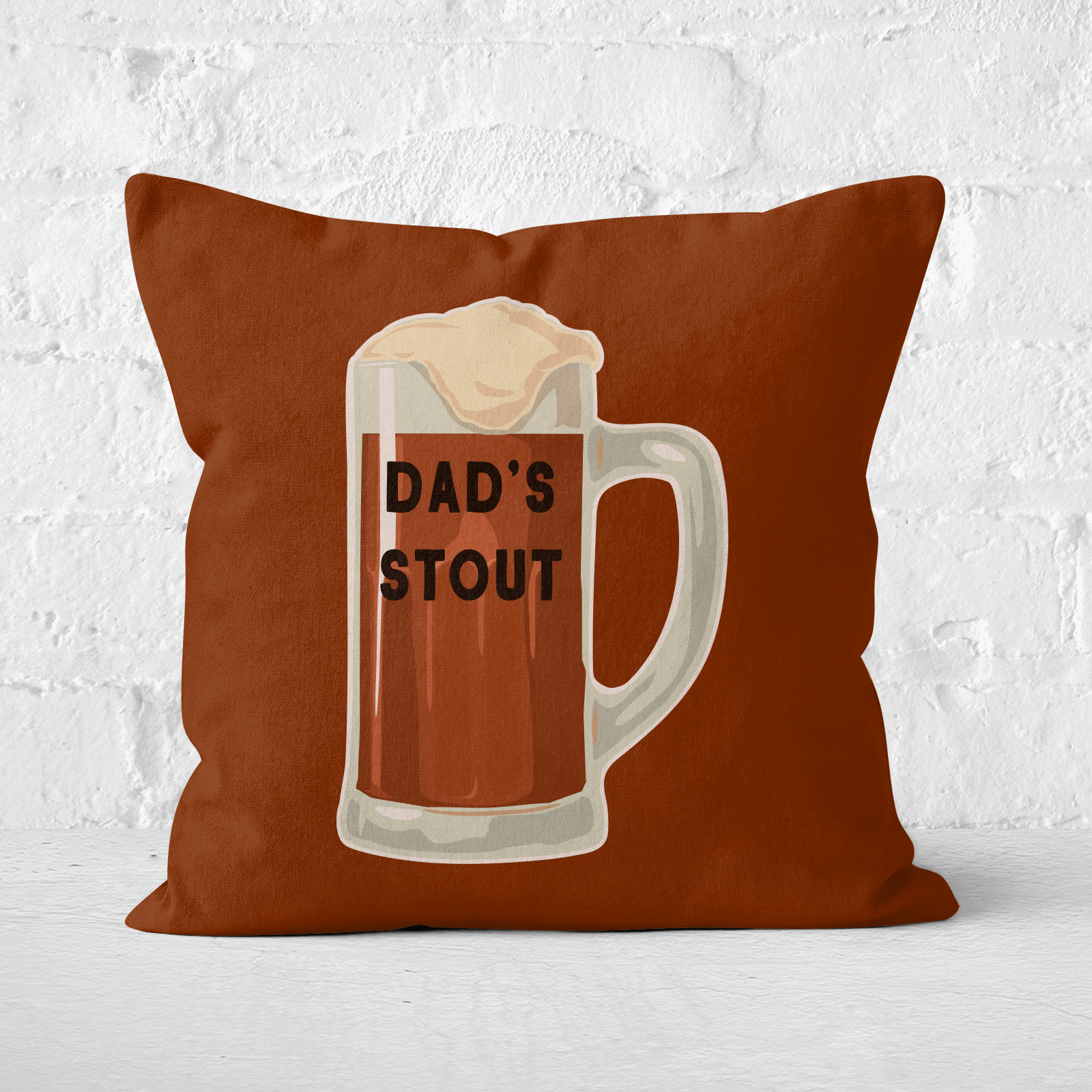 Dad's Stout Square Cushion - 50x50cm - Soft Touch