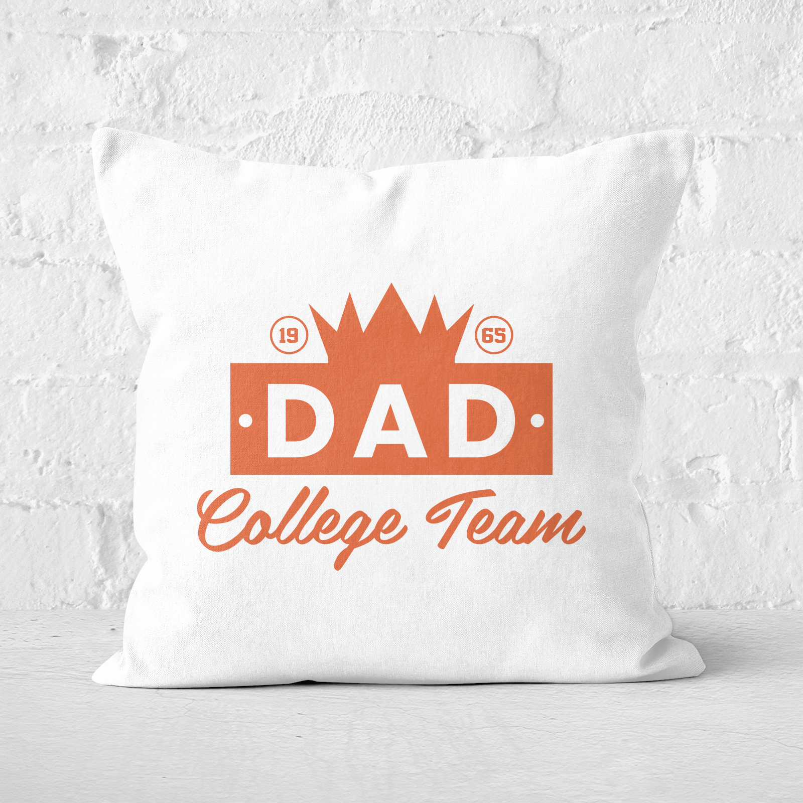 Dad College Team Square Cushion - 60x60cm - Soft Touch