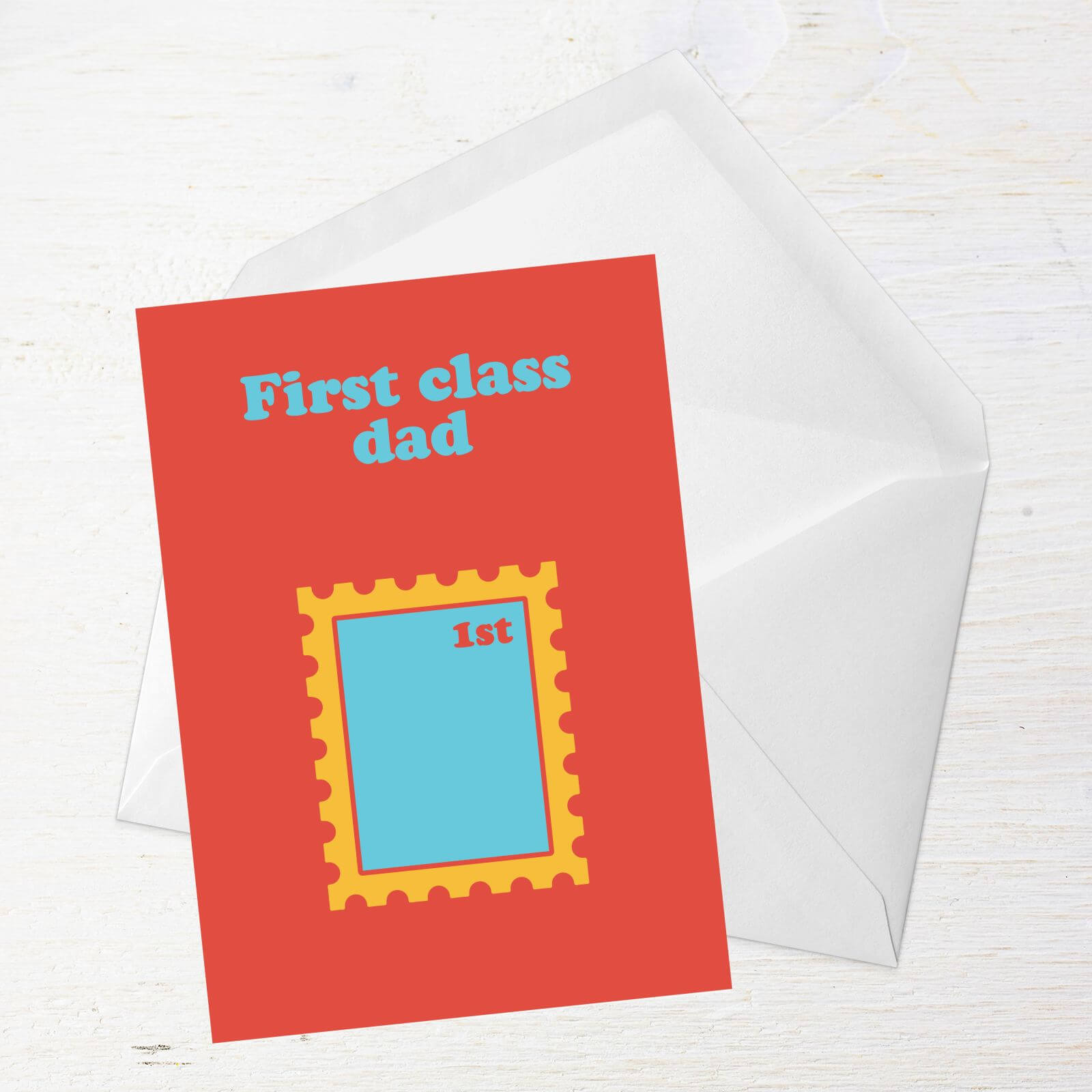 First Class Dad Greetings Card - Standard Card