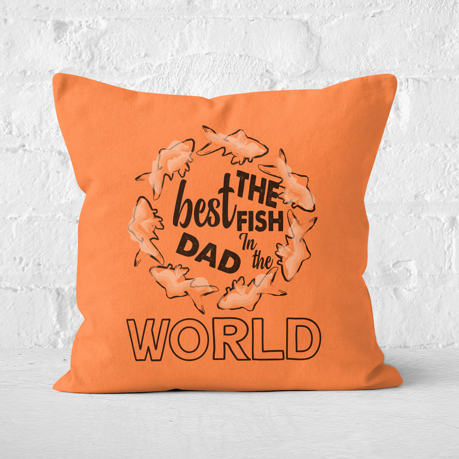 Best Fish Dad Square Cushion - 60x60cm - Soft Touch