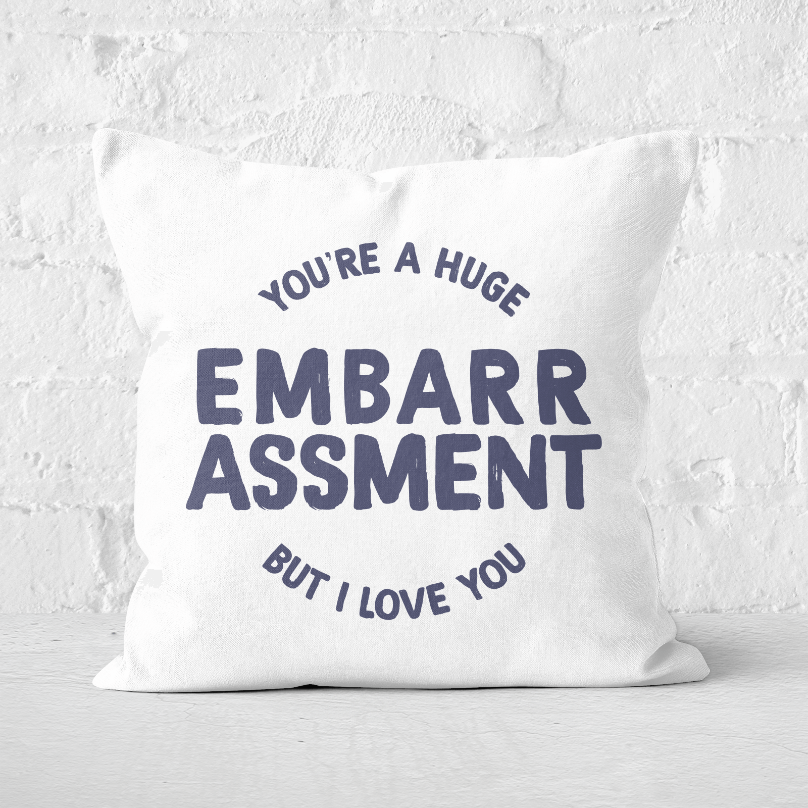 You're A Huge Embarrassment Square Cushion - 60x60cm - Soft Touch