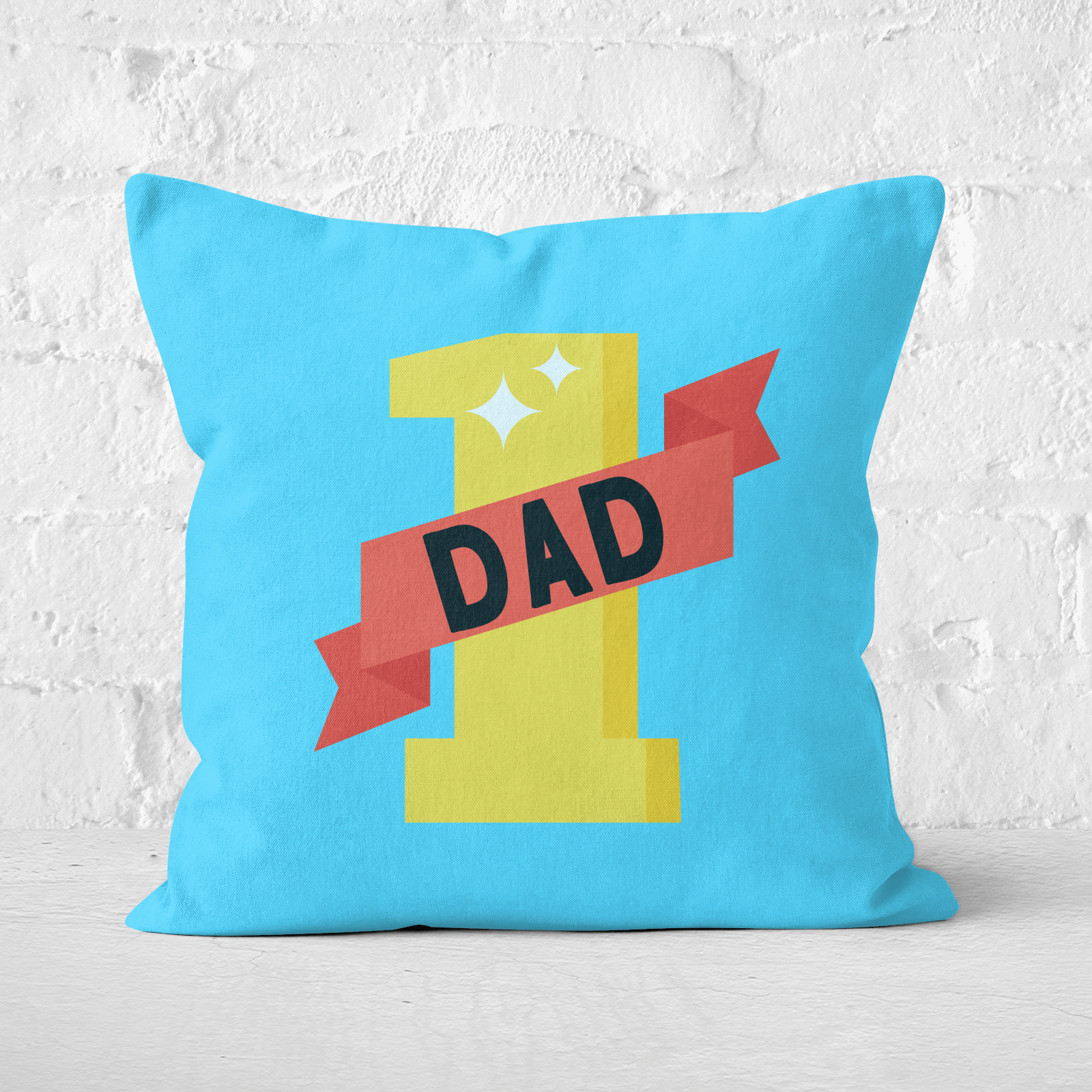1 Dad Square Cushion - 60x60cm - Soft Touch