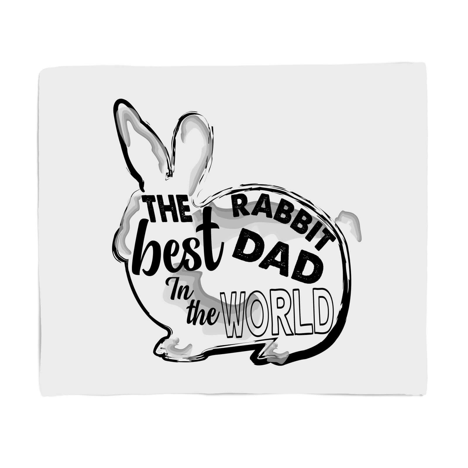 Rabbit Dad Fleece Blanket