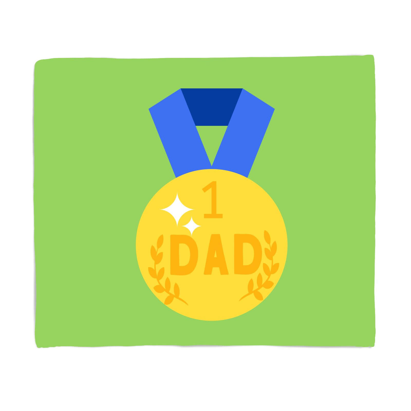 Dad Medal Fleece Blanket