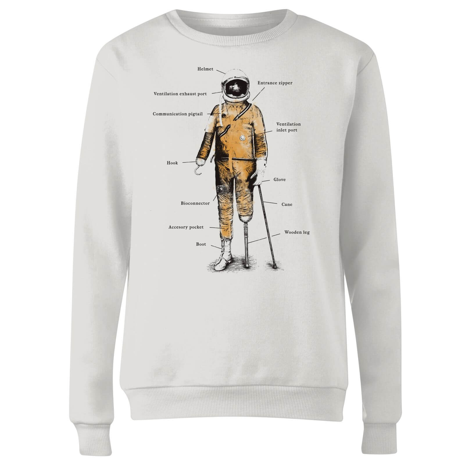 Astronaut Women's Sweatshirt - White - XS - White