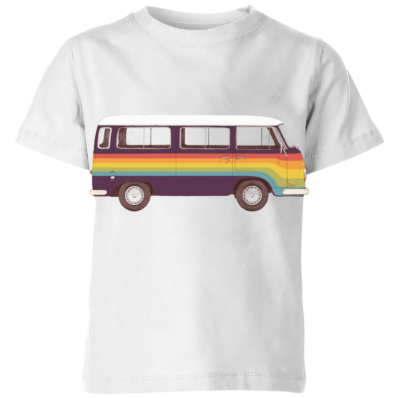 Rainbow Van Kids' T-Shirt - White - 3-4 Years