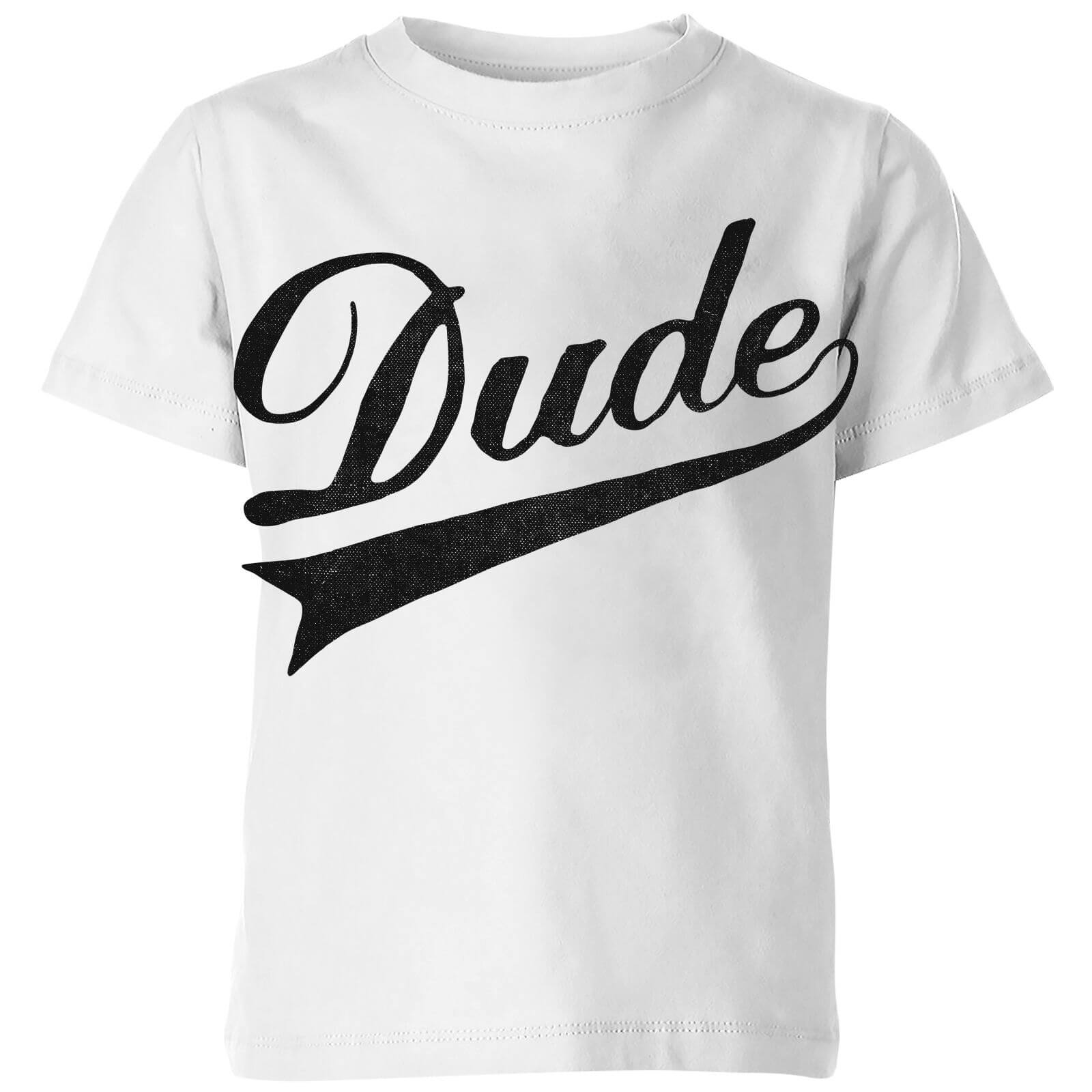 Dude Kids' T-Shirt - White - 3-4 Years - White