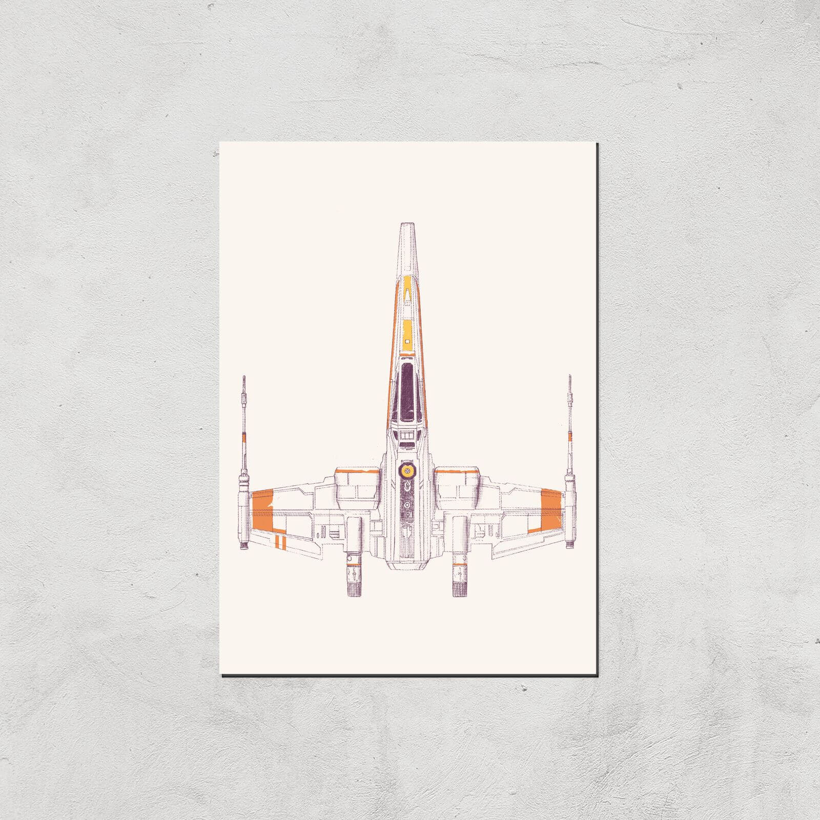 Space Ship Giclee Art Print - A4 - Print Only