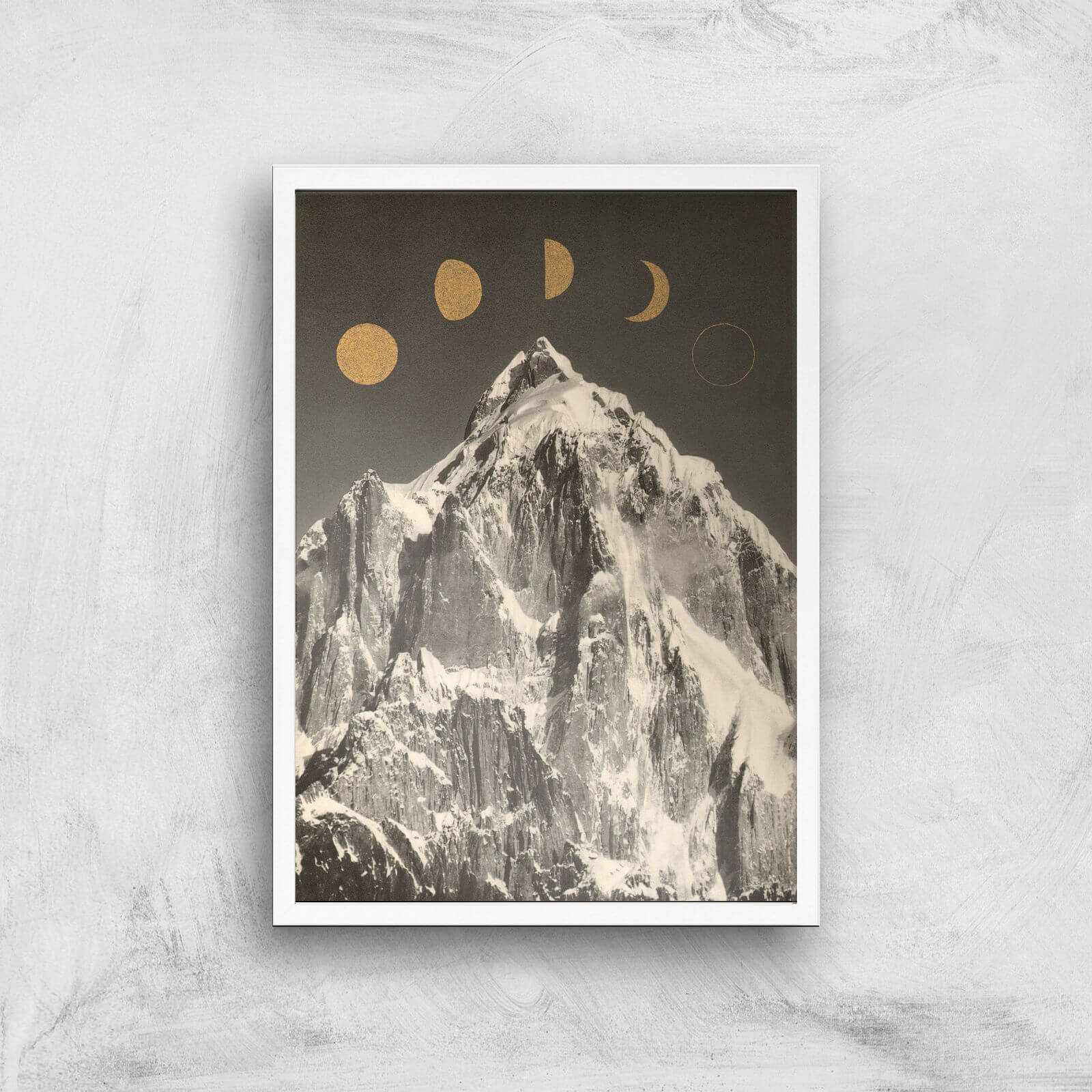 Moon Phases Giclee Art Print - A3 - White Frame