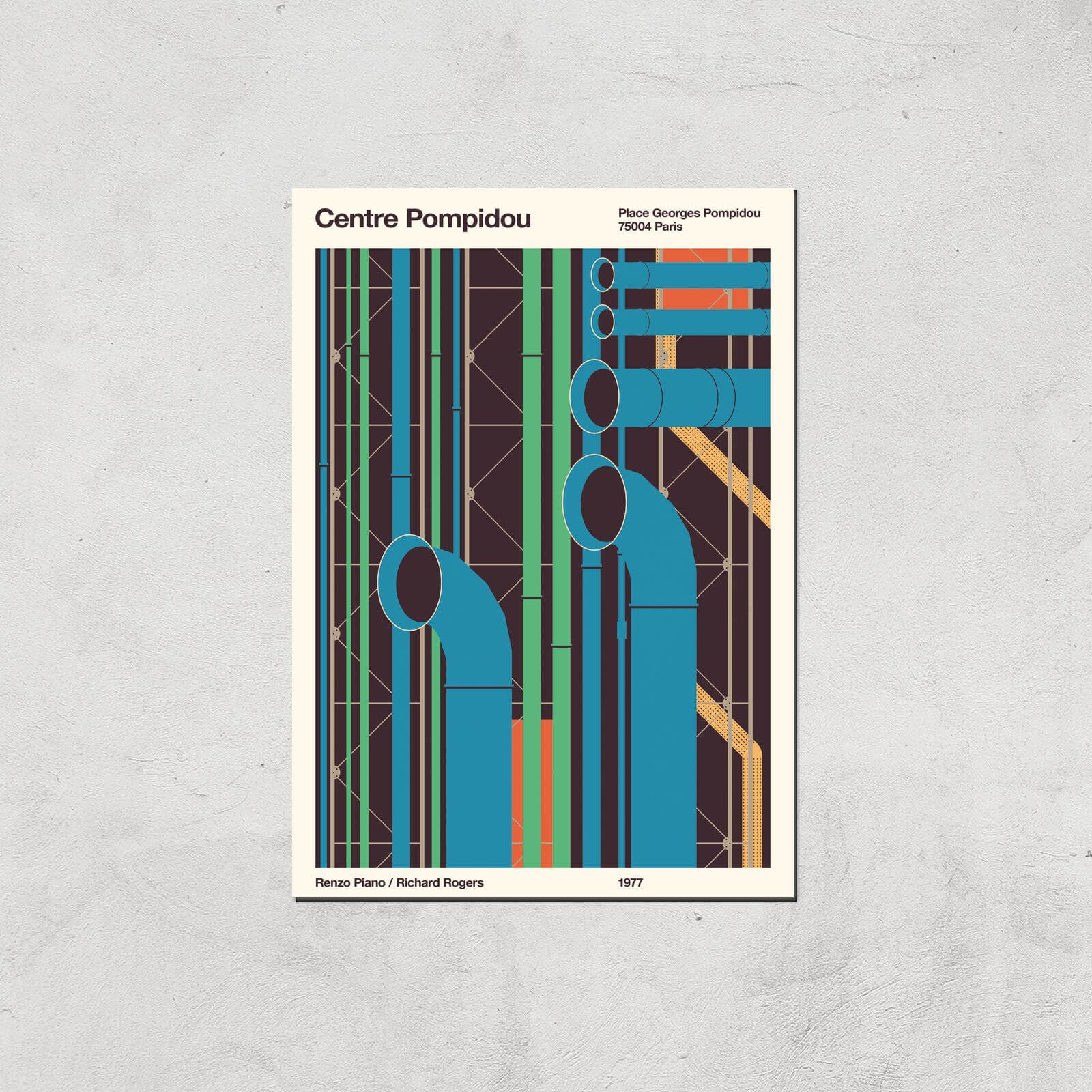 Pompidou Giclee Art Print - A4 - Print Only