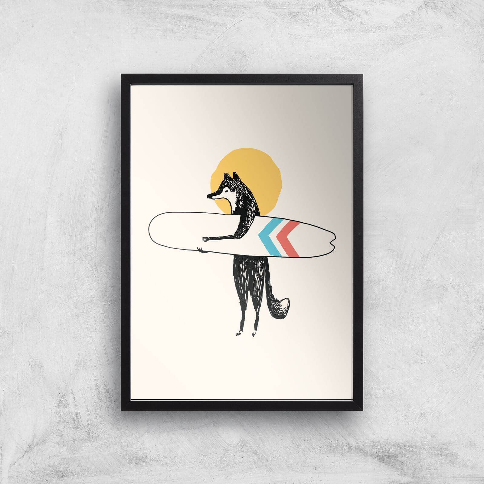 Here Comes The Sun Giclee Art Print - A2 - Black Frame