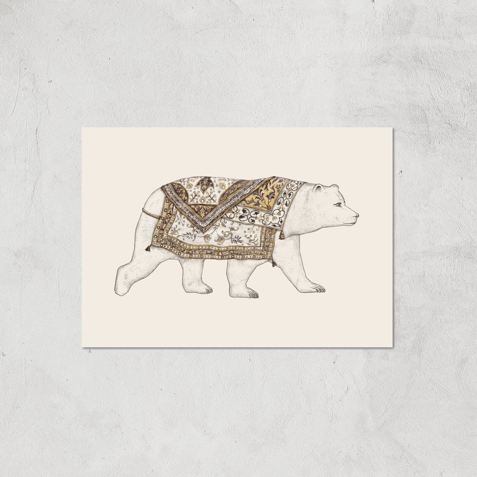 Ours Blanc Giclee Art Print - A3 - Print Only