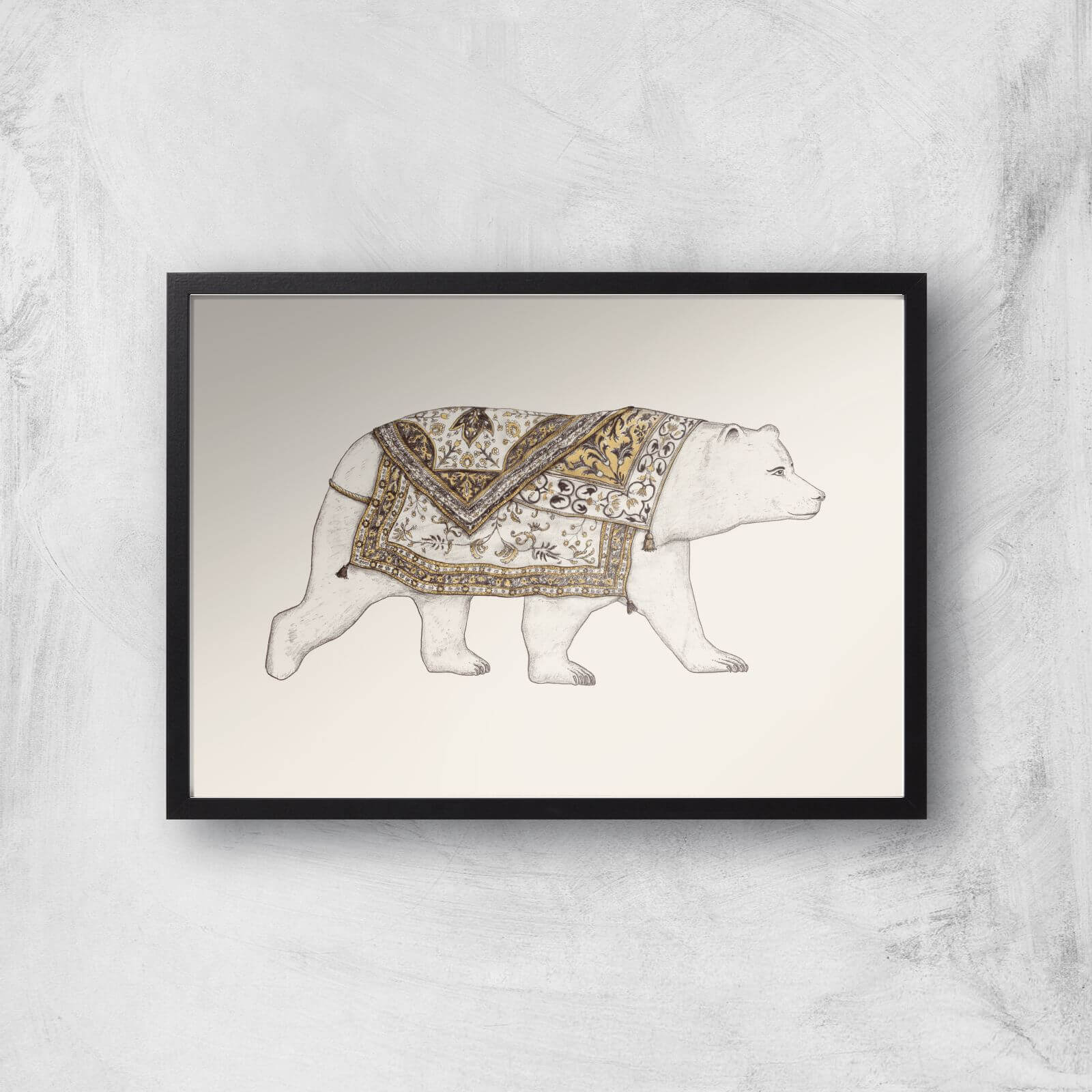 Ours Blanc Giclee Art Print - A3 - Black Frame