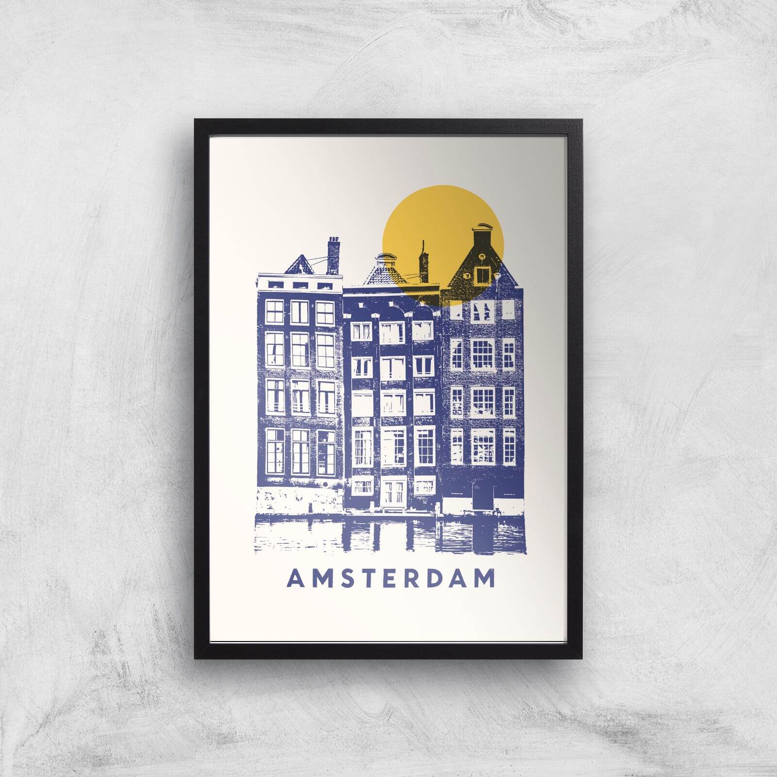 Amsterdam Giclee Art Print - A3 - Black Frame