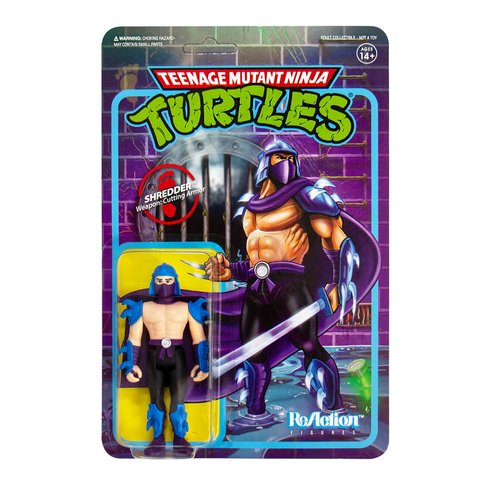 Super7 Teenage Mutant Ninja Turtles ReAction Figure - Shredder Action Figure