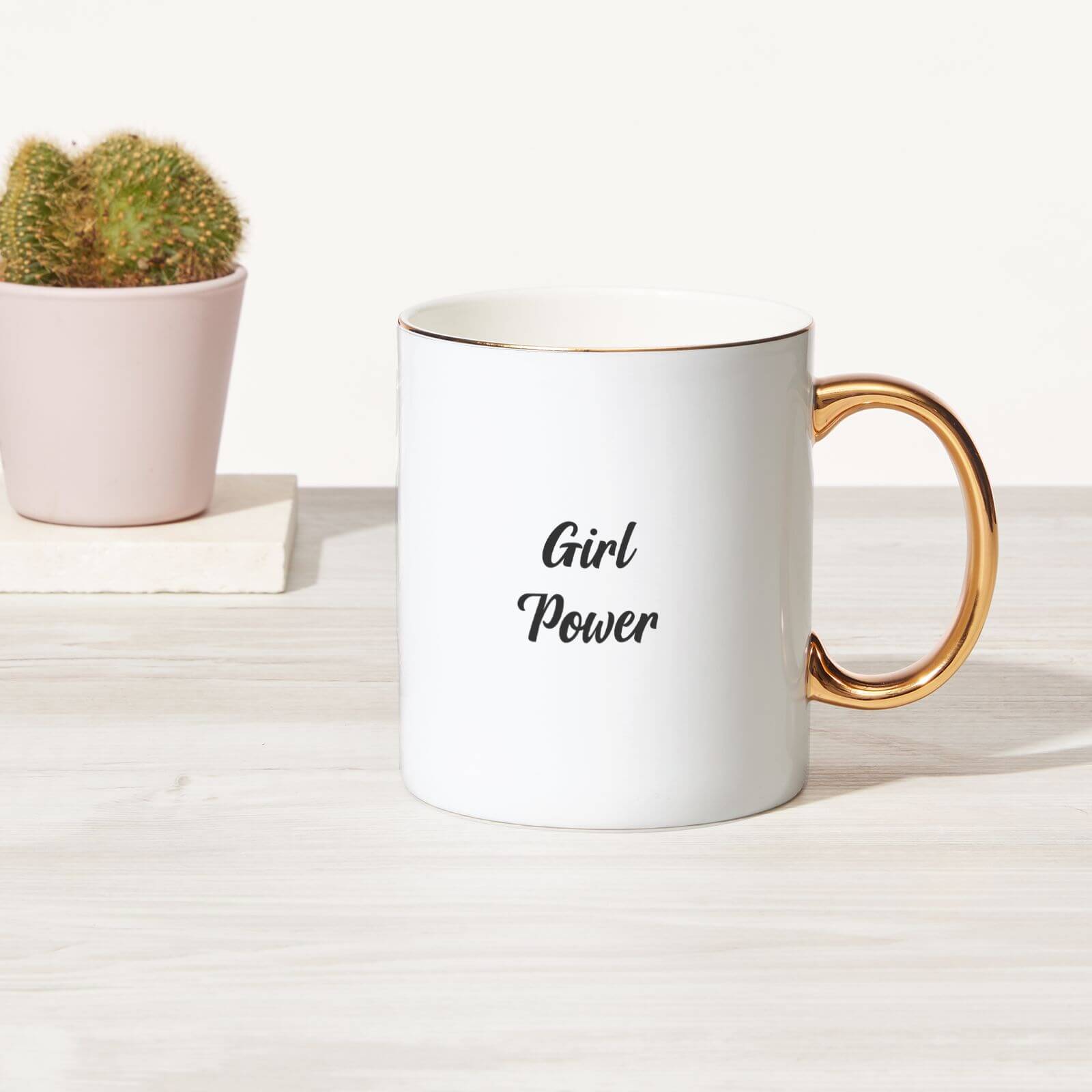 Girl Power Bone China Gold Handle Mug