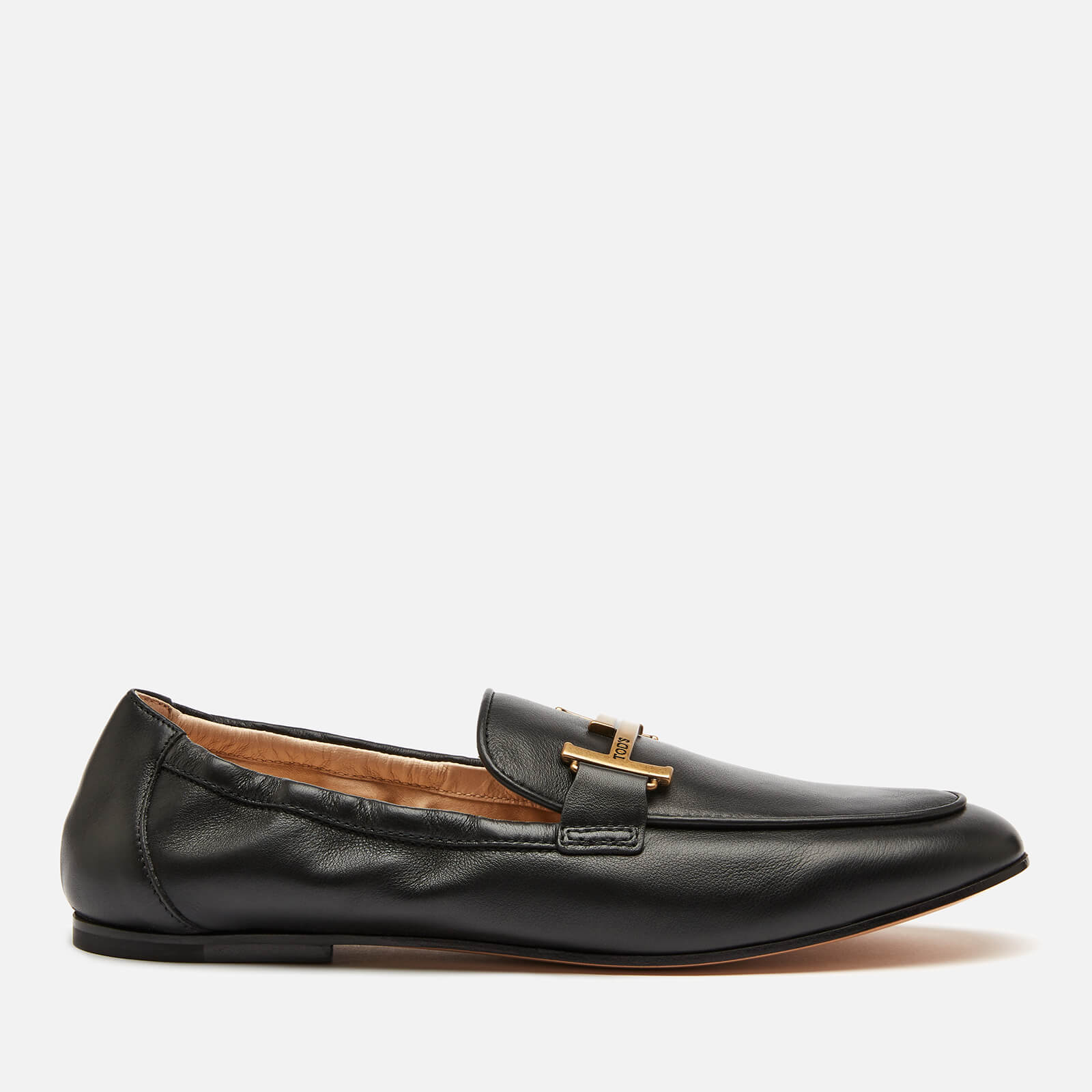 Tod's Women's Double T Leather Loafers - Black - UK 3