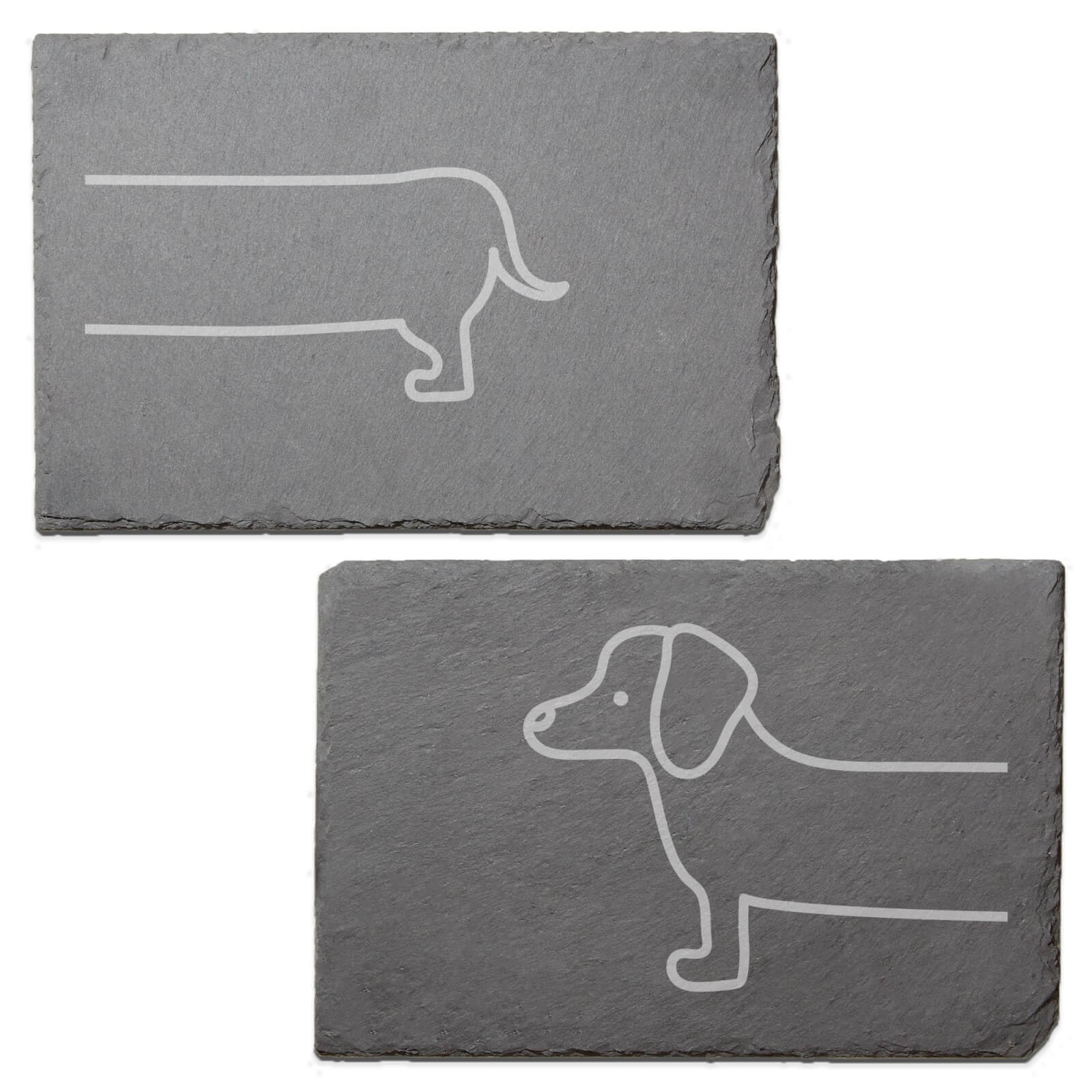 Sausage Dog Engraved Slate Placemat - Set of 2