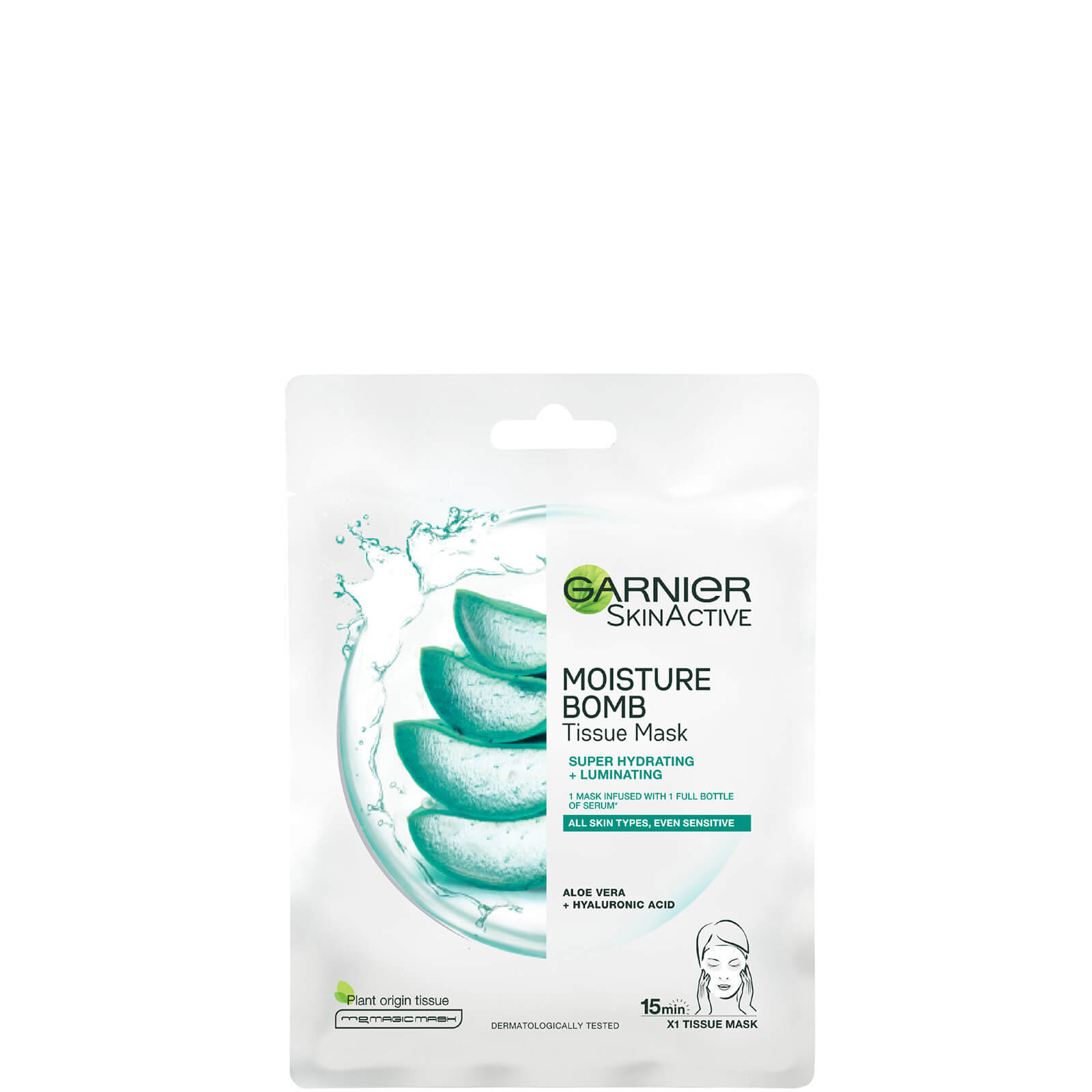 

Garnier Moisture Bomb Aloe Vera Hyaluronic Acid Hydrating Face Sheet Mask 32g