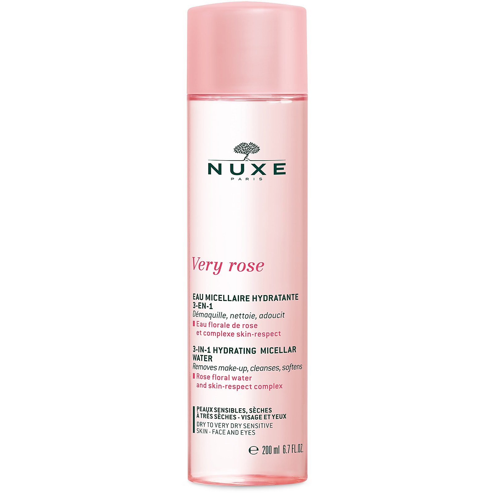 NUXE VERY ROSE 3-IN-1 HYDRATING MICELLAR WATER 200ML,VN051201