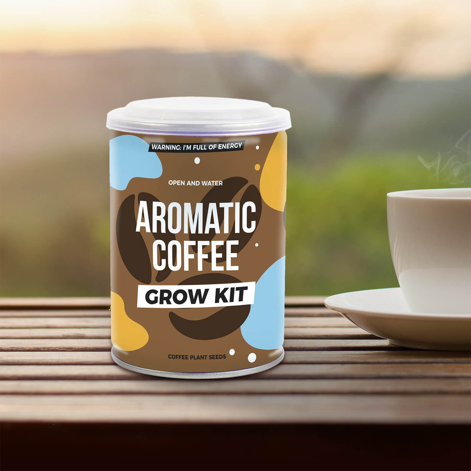 Aromatic Coffee Grow Tin