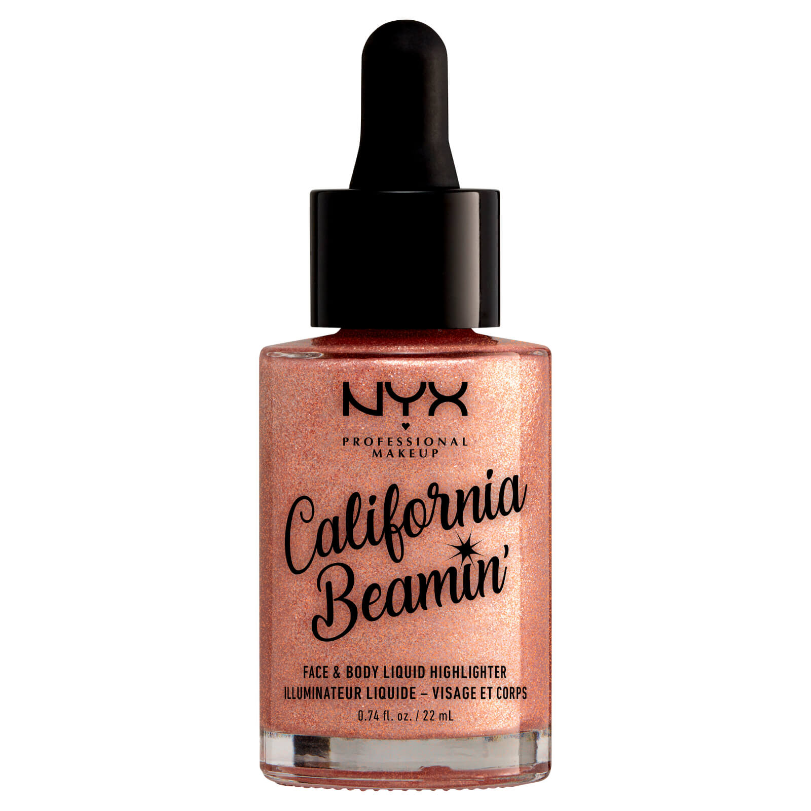 NYX Professional Makeup California Beaming Face and Body Liquid Highlighter 22ml (Various Shades) - Beach Babe 02