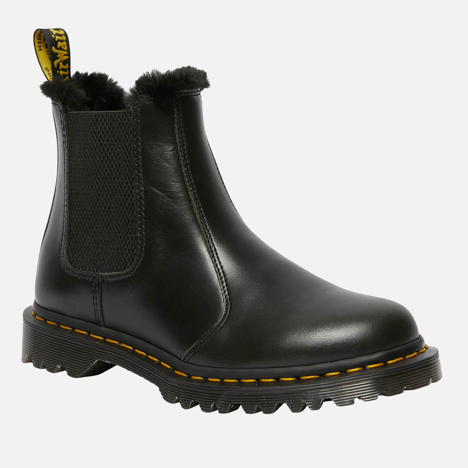 Dr. Martens Women’s 2976 Leonore Fur Lined Leather Chelsea Boots - Dark Grey
