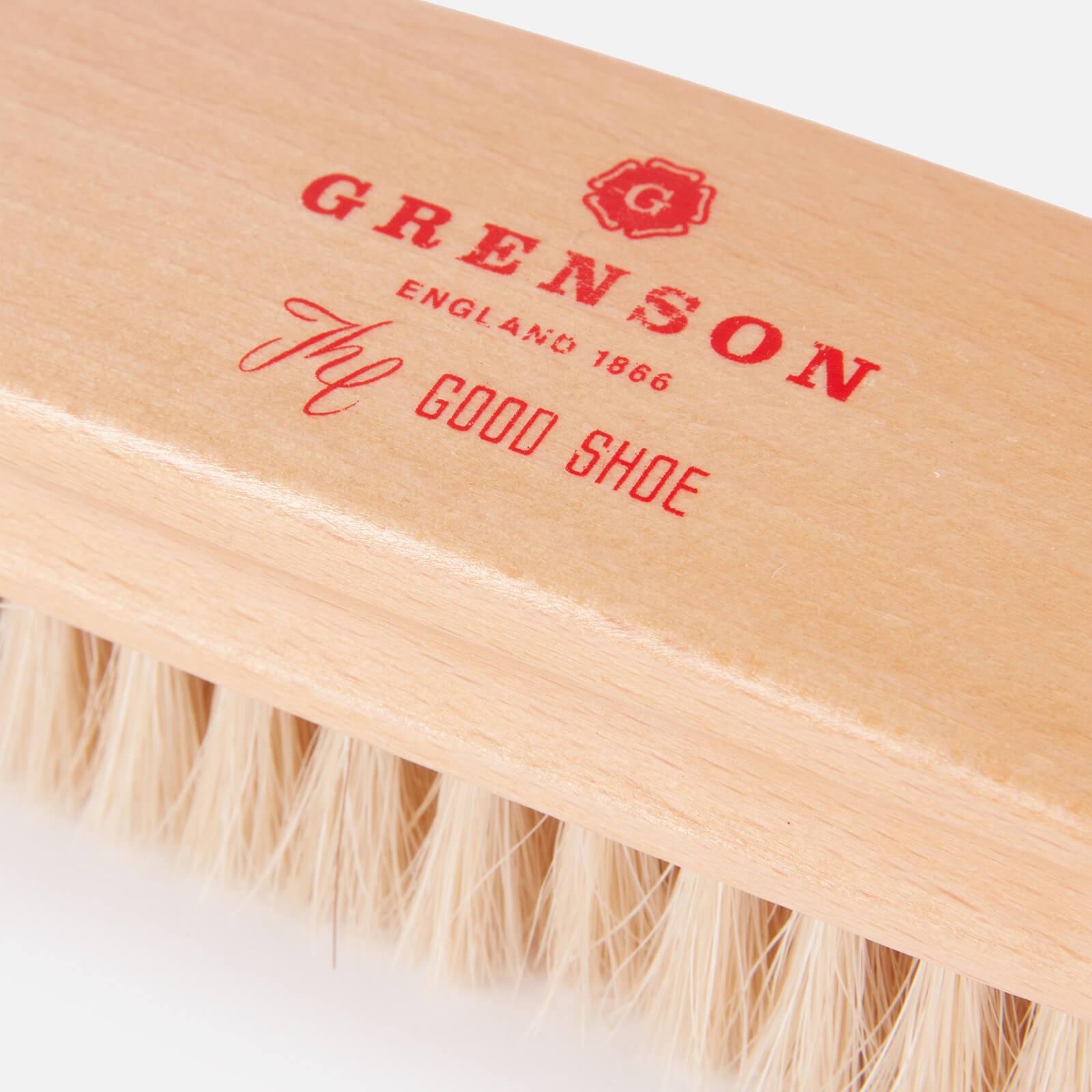 Grenson Small Beechwood Shoe Brush - Tan