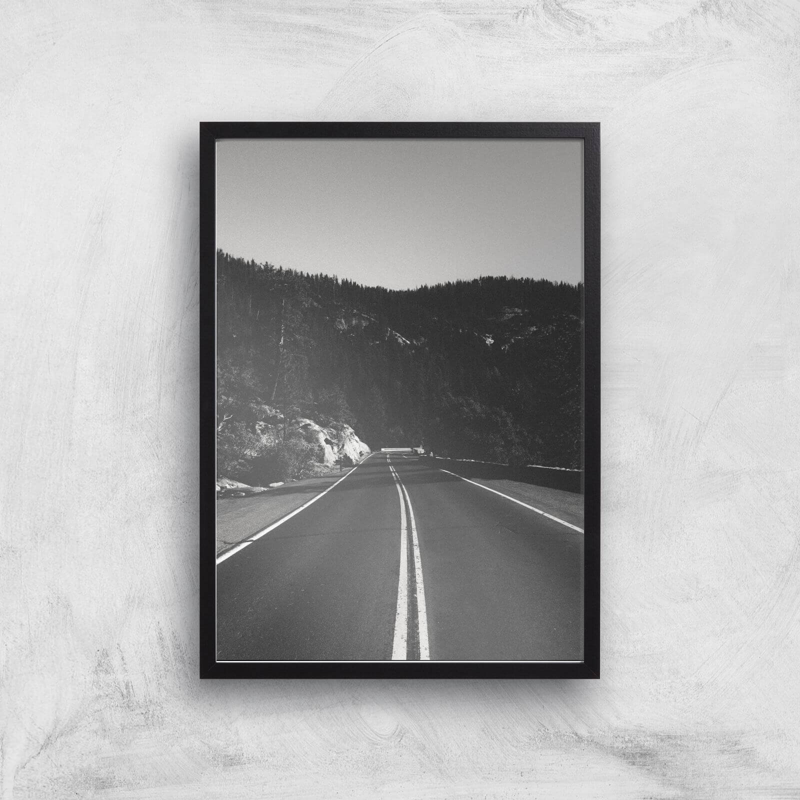 Yosemite Drive Giclee Art Print - A3 - Black Frame