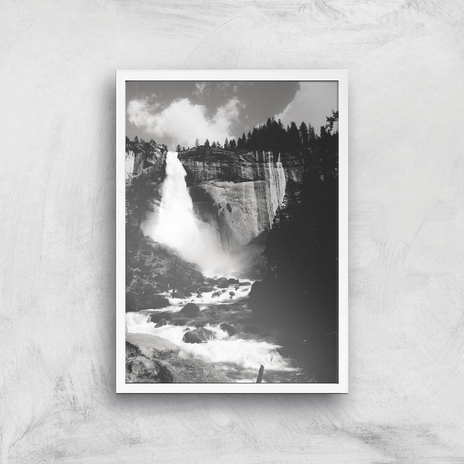 Yosemite River Giclee Art Print - A3 - White Frame