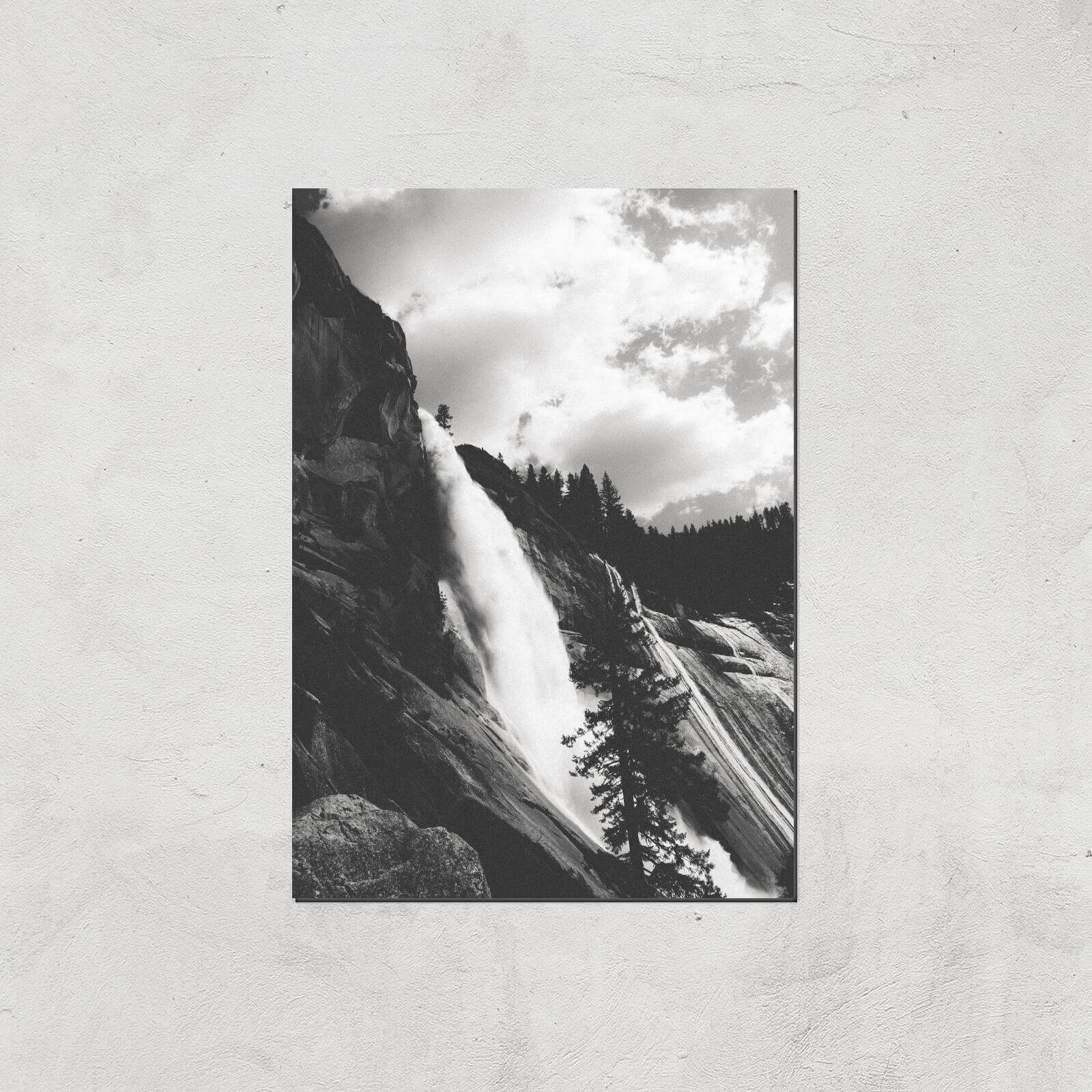 Yosemite Crashing Waterfall Giclee Art Print - A4 - Print Only