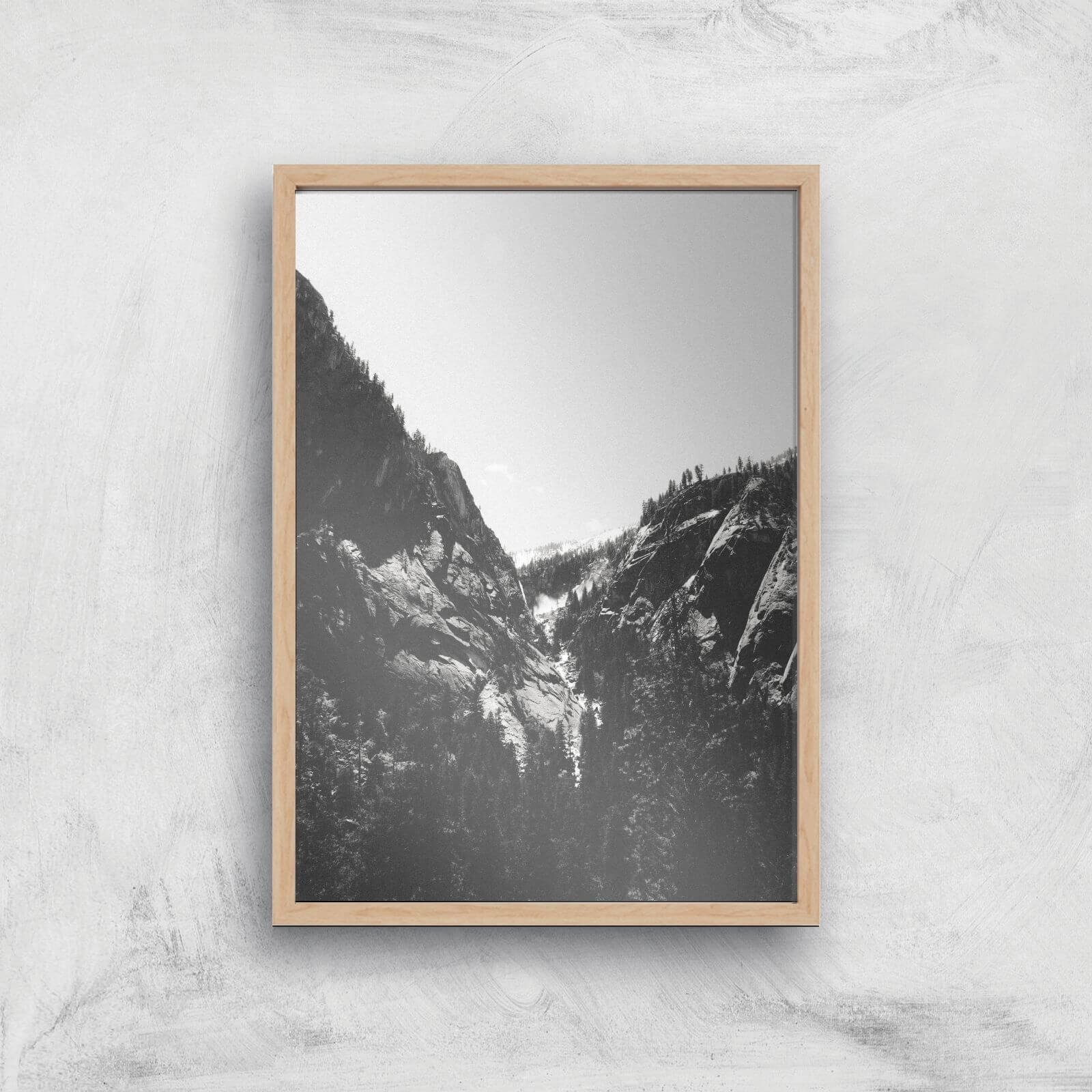 Yosemite Valley Giclee Art Print - A4 - Wooden Frame