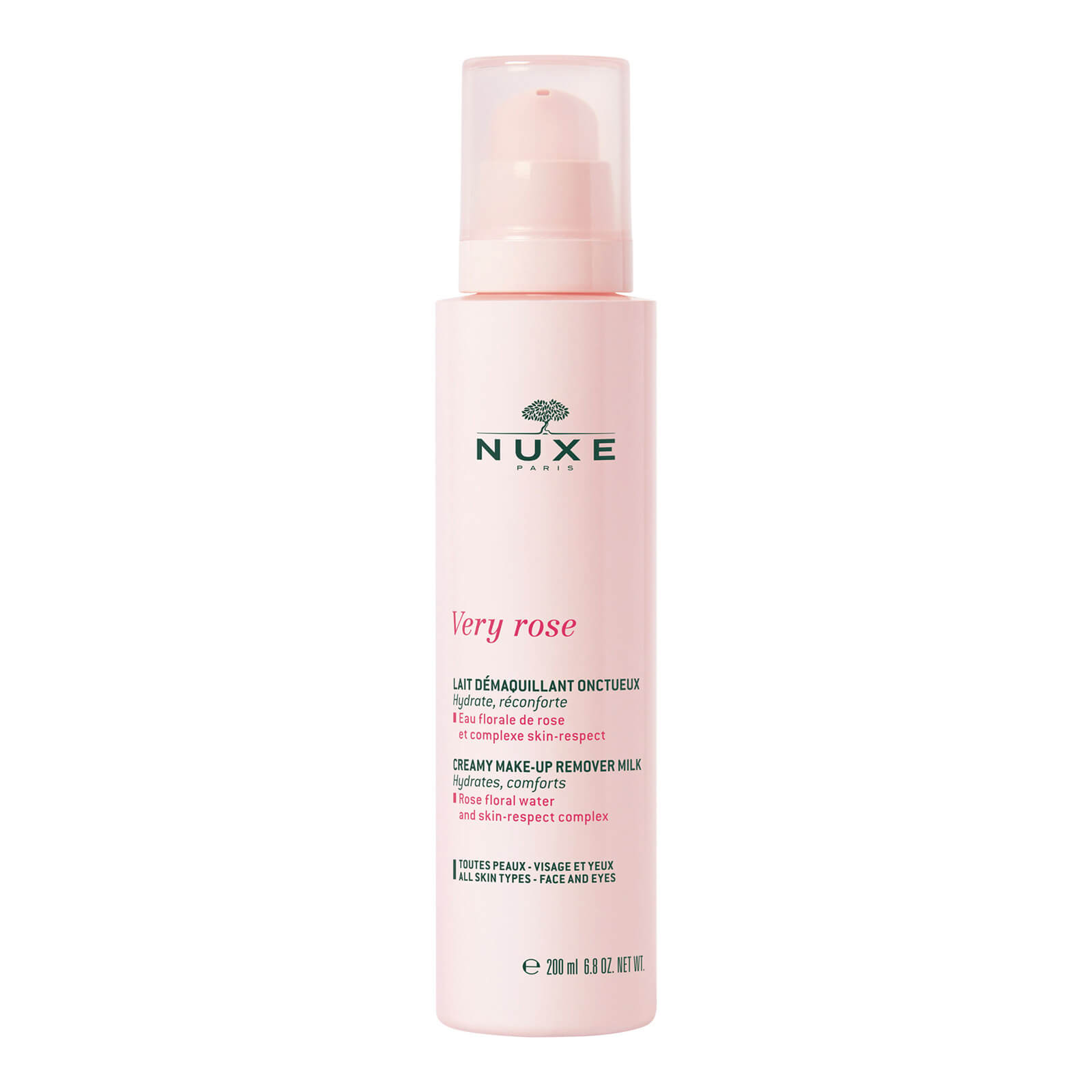 Фото - Засіб для очищення обличчя і тіла Nuxe Very Rose Creamy Makeup Remover Milk 200ml NU052101 