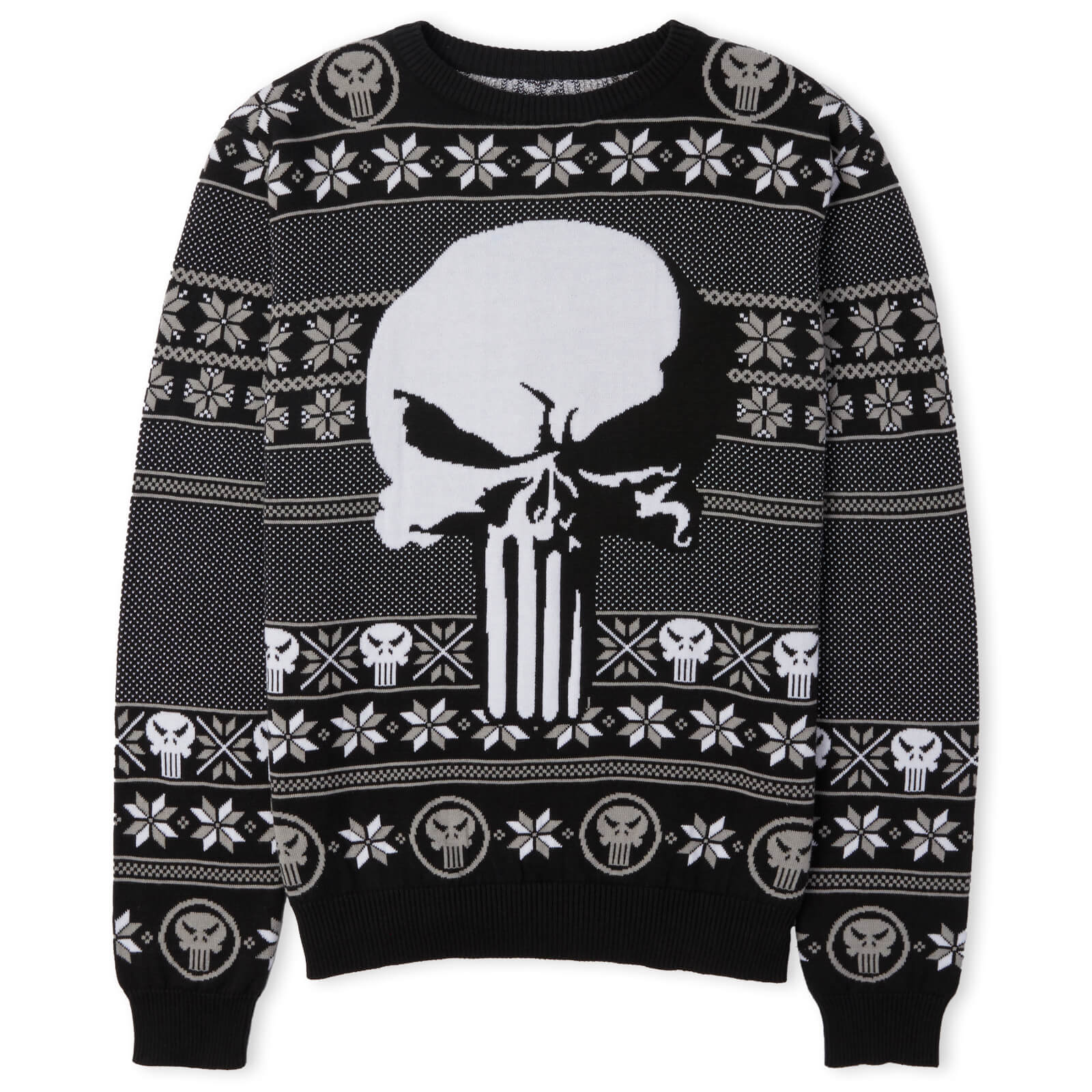 Click to view product details and reviews for Marvel Punisher Christmas Knitted Jumper Grey M.