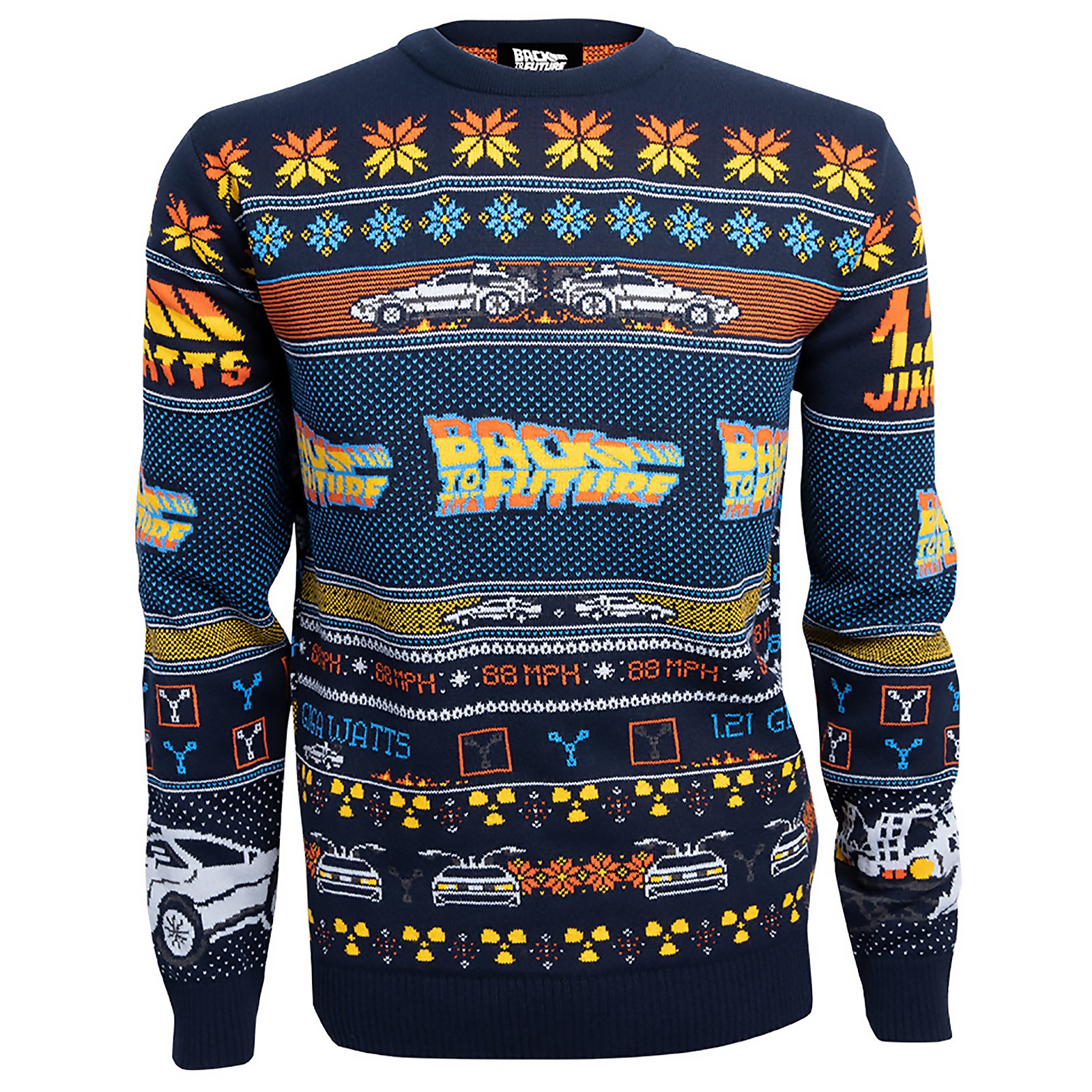 Pull de Noel Retour vers le Futur Brodé - M