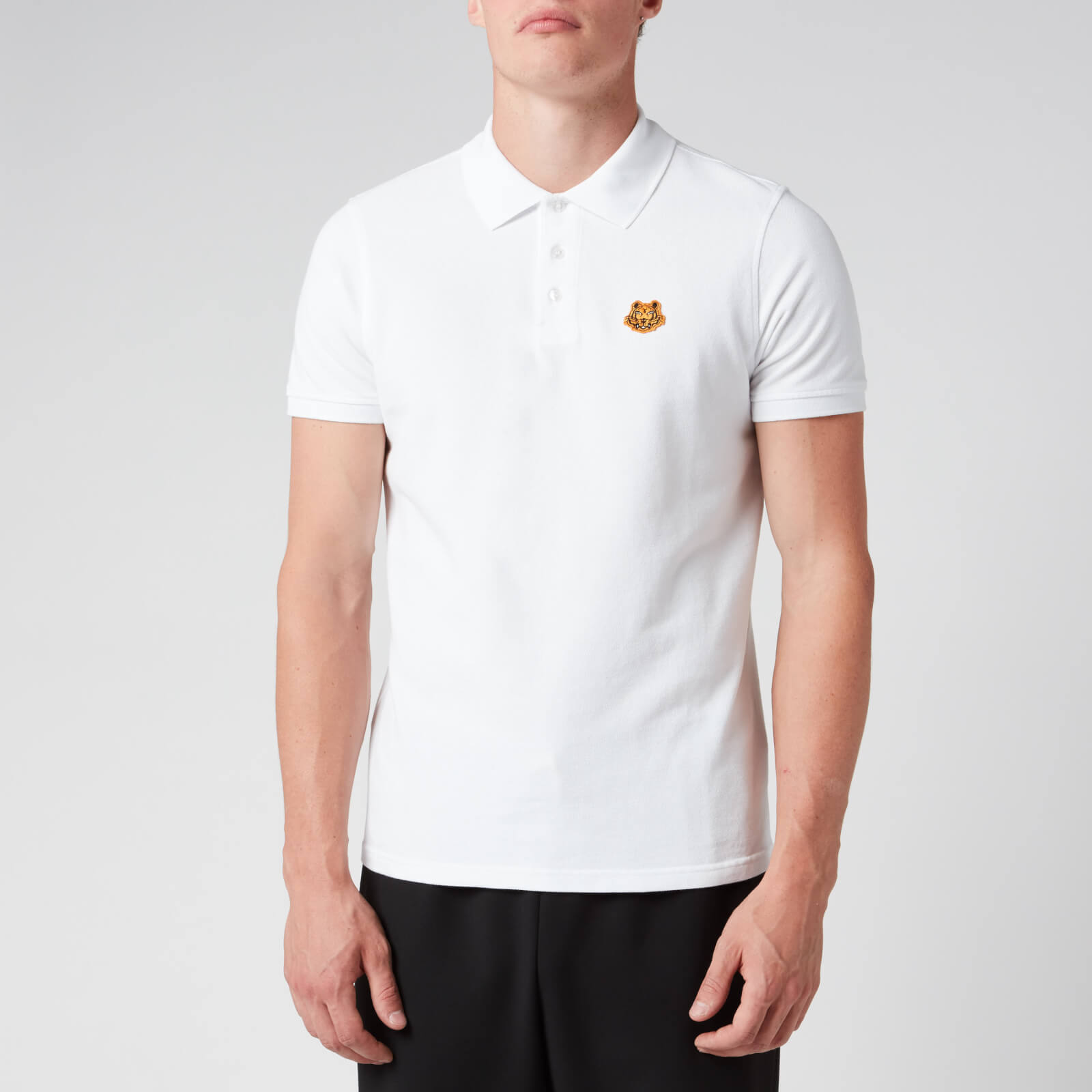 KENZO Men's Tiger Crest Polo Shirt - White - XXL