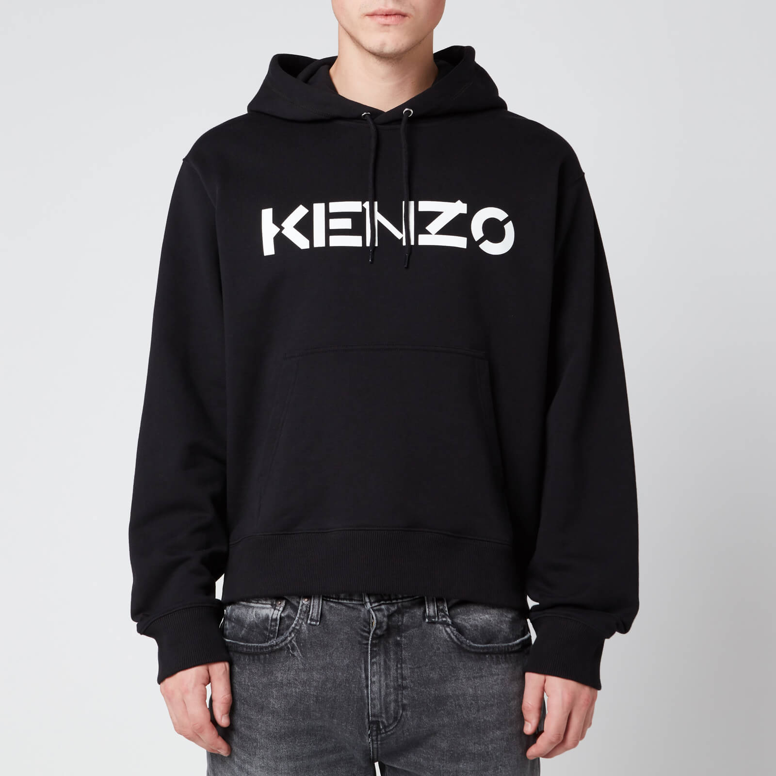 KENZO Men's Logo Classic Hooded Sweatshirt - Black - L