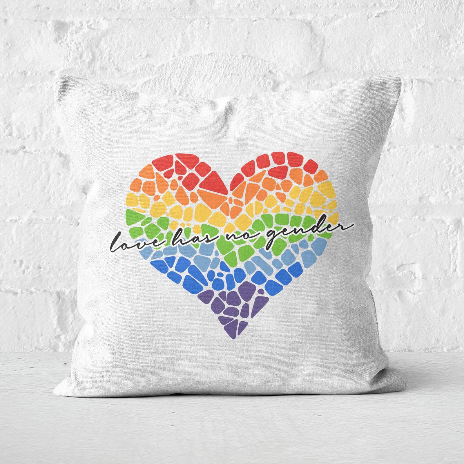 Miss Greedy Love Has No Gender Square Cushion - 40x40cm - Soft Touch