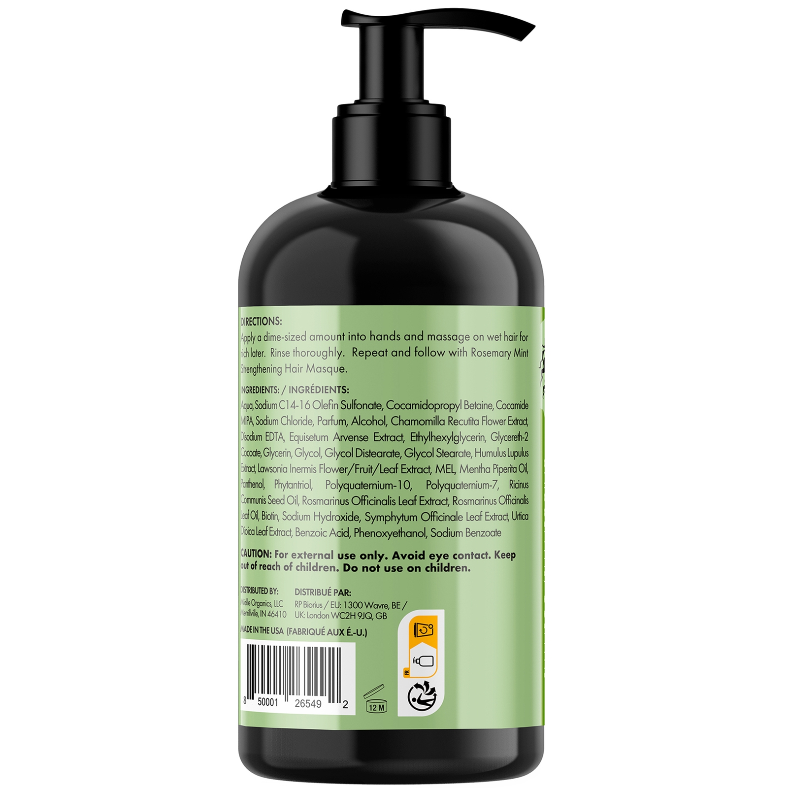 Thumbnail - Mielle Organics Rosemary Mint Strengthening Shampoo 355ml