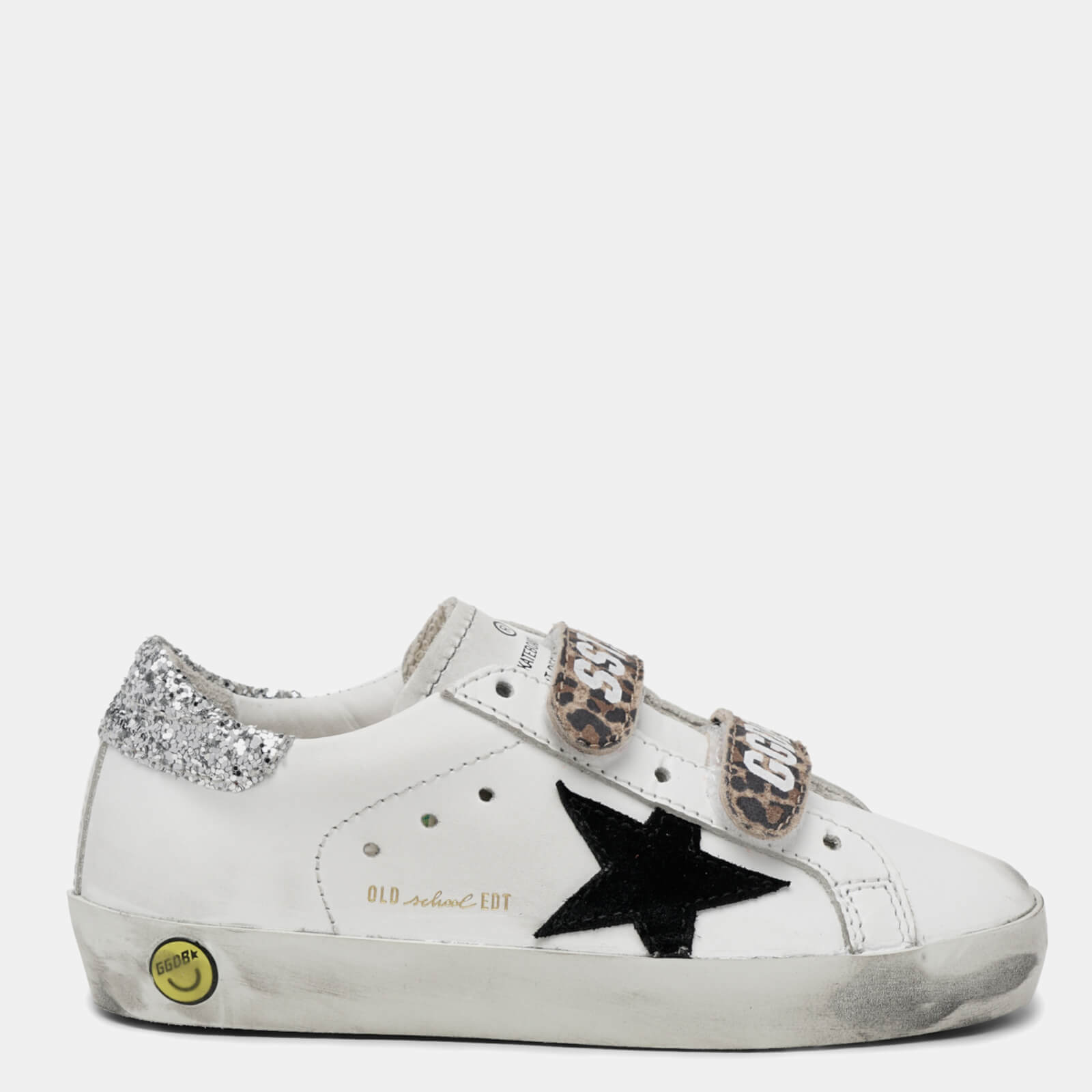 Golden Goose Toddlers' Old School Trainers - White/Black/Leopard - UK 6 Toddler
