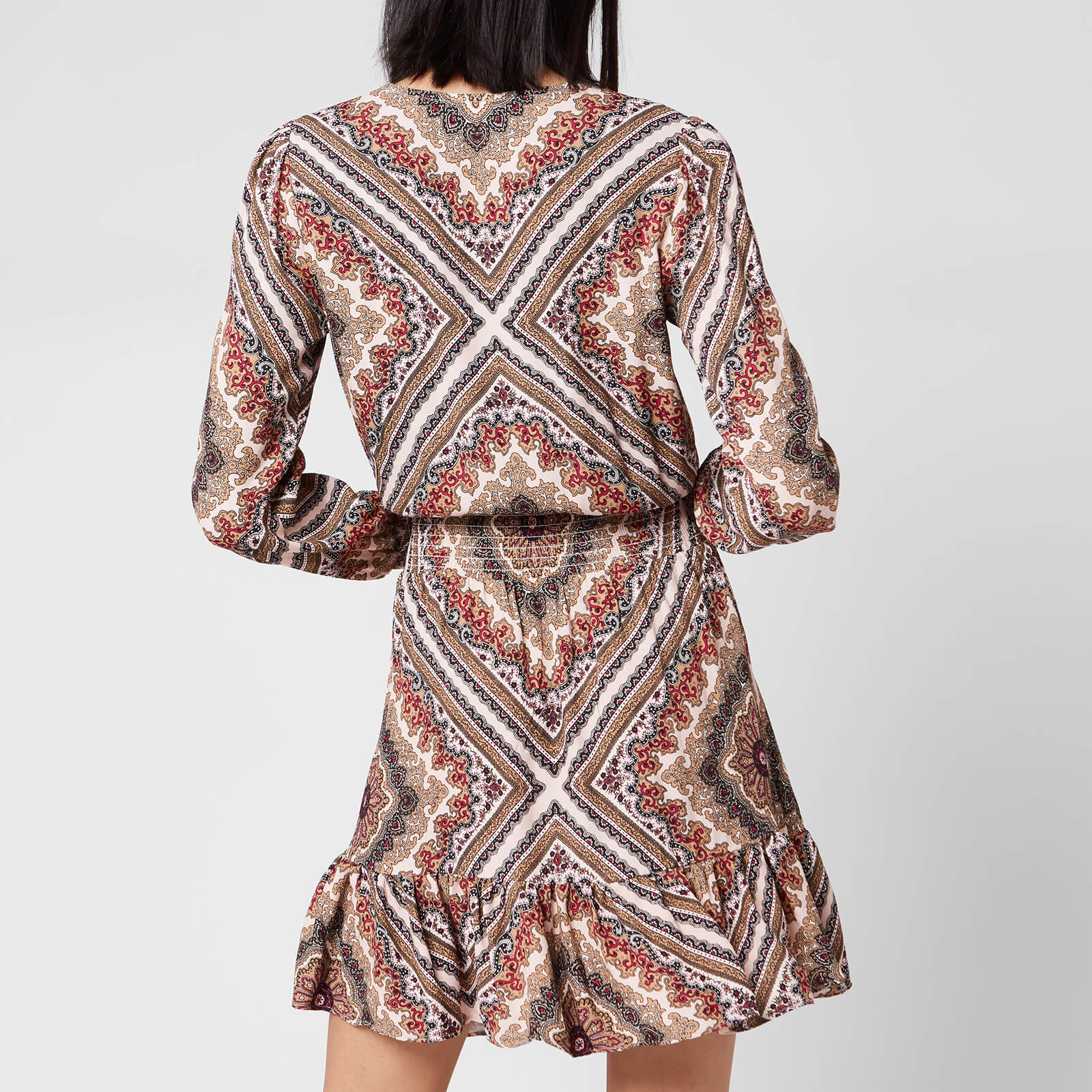 MICHAEL MICHAEL KORS Women's Medaln Scarf Ruffle Dress - Powder Blush - S